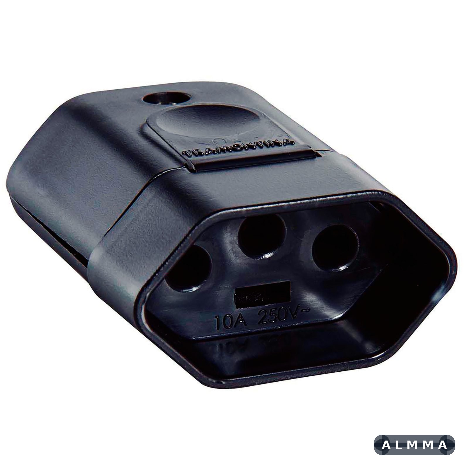 Plugue Fêmea 2P+T 250 V 10 A Tramontina Preto 50 UNIDADES EMB.MINIMA
