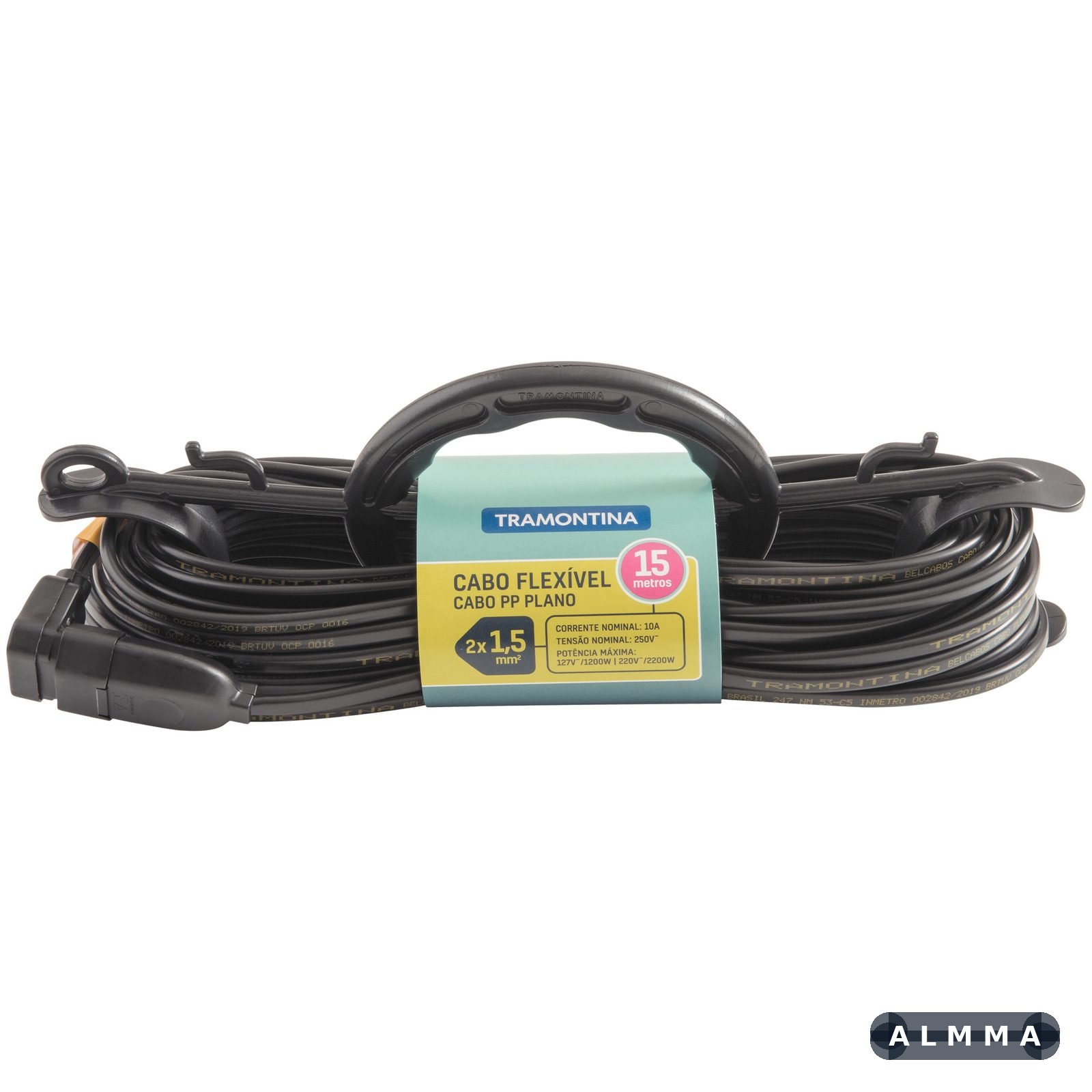 Extensão Cabide 1,5 mm² 10 A Tramontina 15 m 6 UNIDADES EMB.MINIMA
