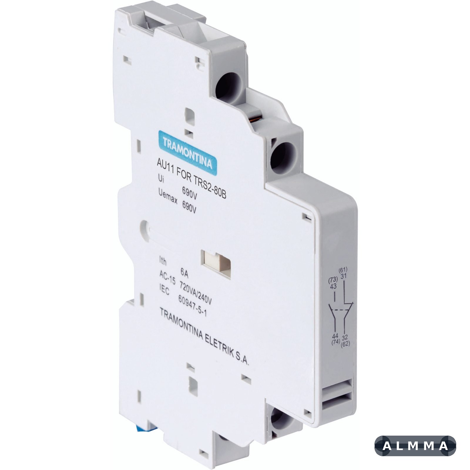 Contato Lateral Tramontina AU11 para Disjuntor Motor TRS2-80B 2 UNIDADES EMB.MINIMA