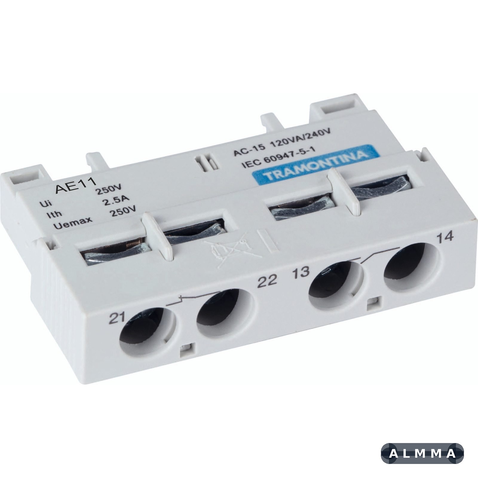 Contato Frontal Tramontina AE11 para Disjuntor Motor TRS2 20 UNIDADES EMB.MINIMA