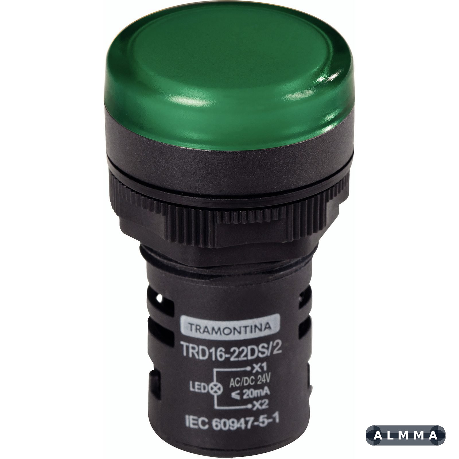 Sinalizador Tramontina TRD16-22DS/2 24 V Verde 10 UNIDADES EMB.MINIMA