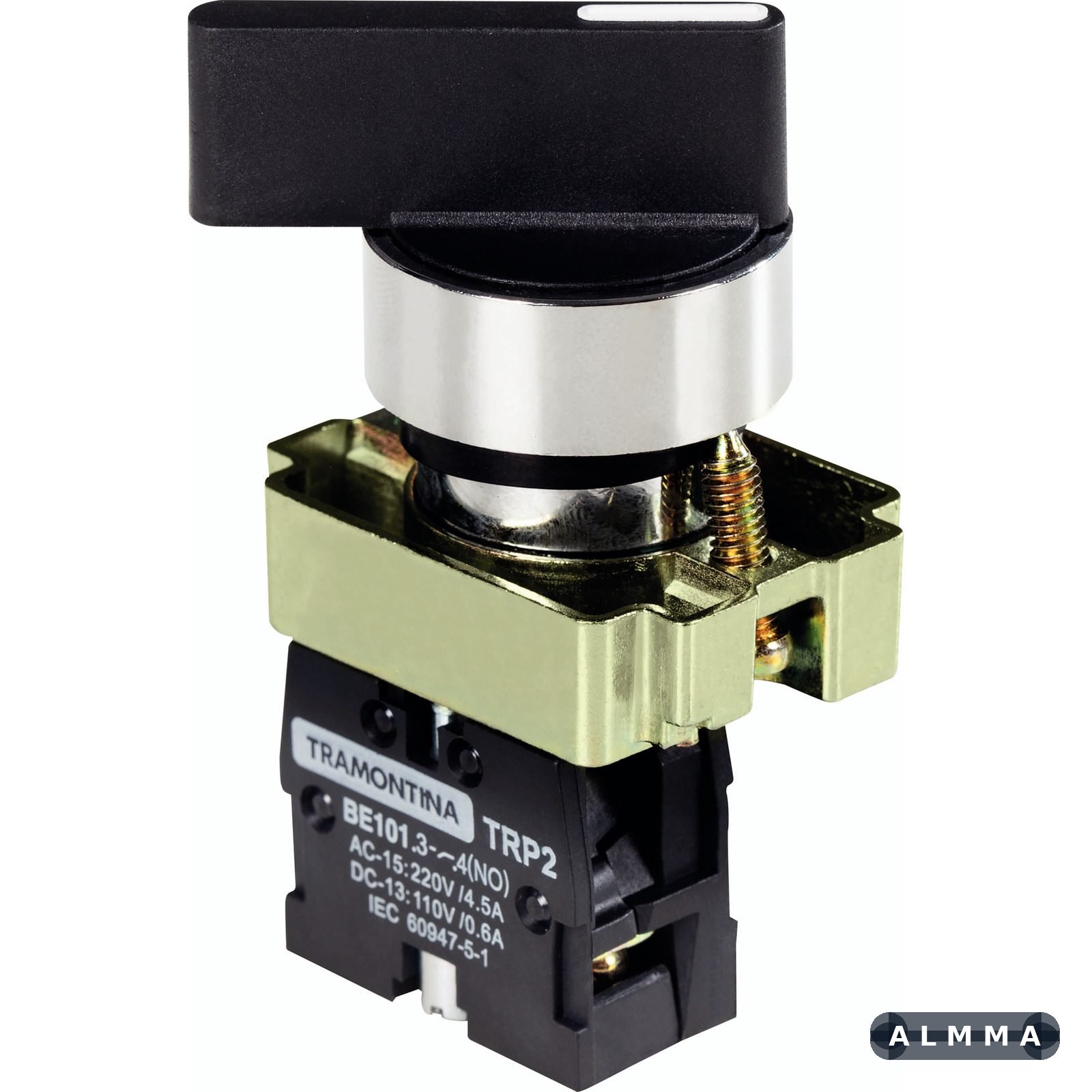 Botão Seletor Tramontina TRP2-BJ21 1NA 2 Posições com Base de Metal 10 UNIDADES EMB.MINIMA
