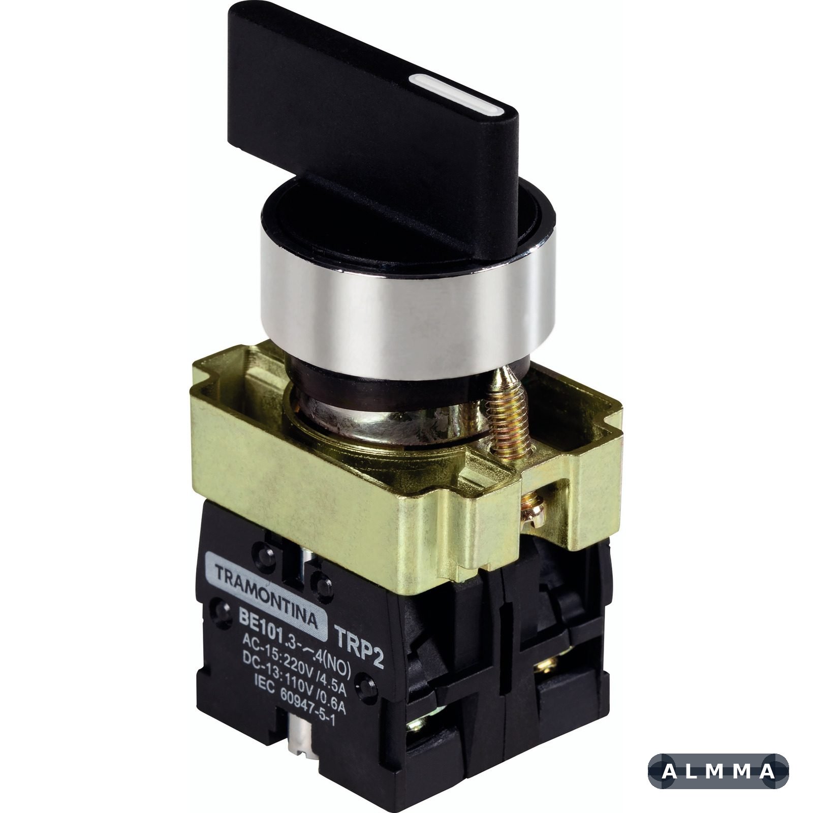 Botão Seletor Tramontina TRP2-BJ33 2NA 3 Posições com Base de Metal 10 UNIDADES EMB.MINIMA