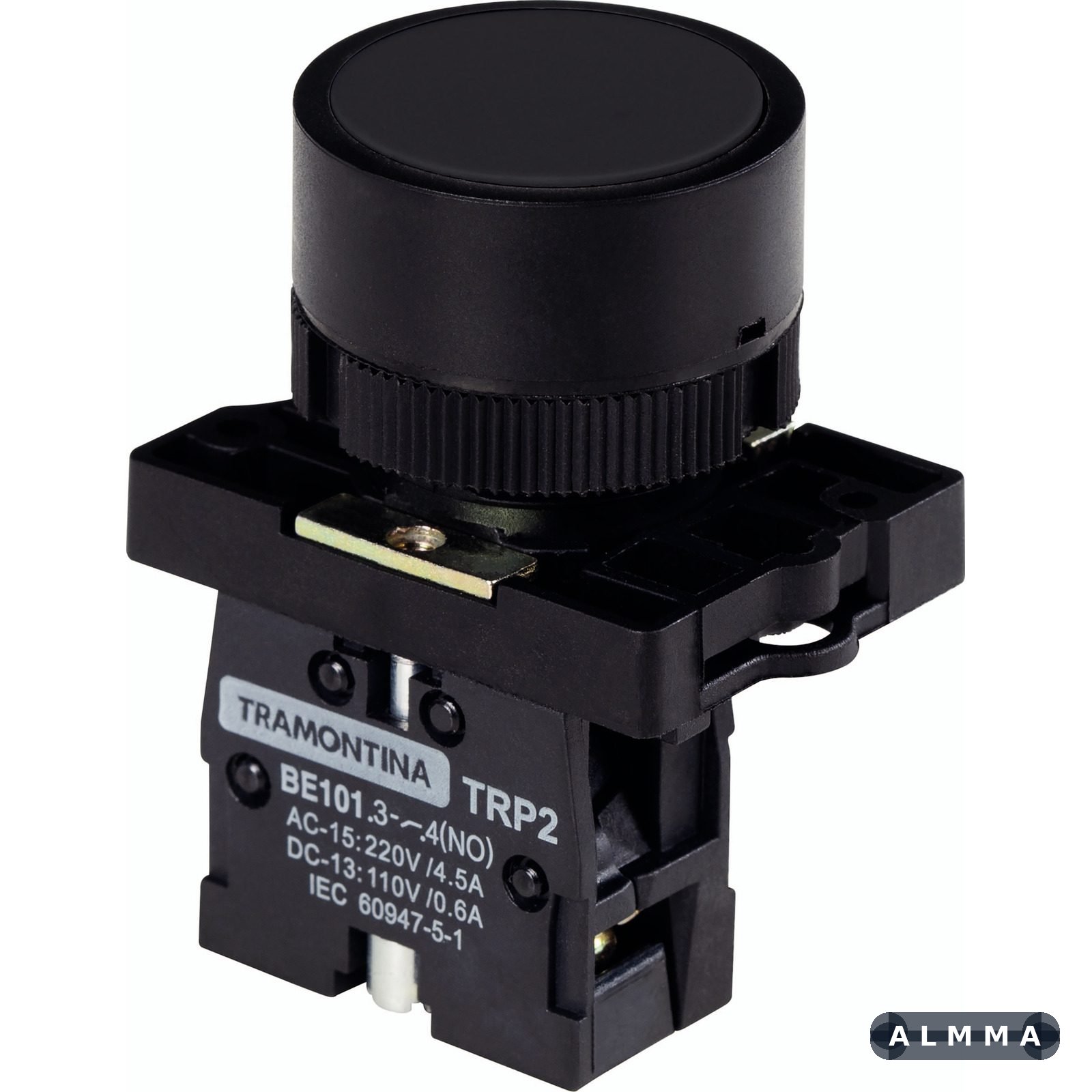 Botão de Impulso Tramontina TRP2-EA21 1NA Preto com Base de Plástico 10 UNIDADES EMB.MINIMA