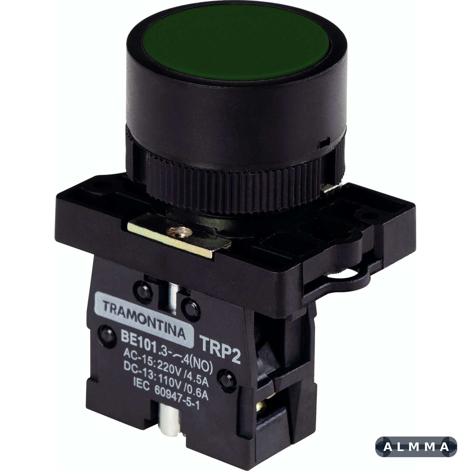 Botão de Impulso Tramontina TRP2-EA31 1NA Verde com Base de Plástico 10 UNIDADES EMB.MINIMA