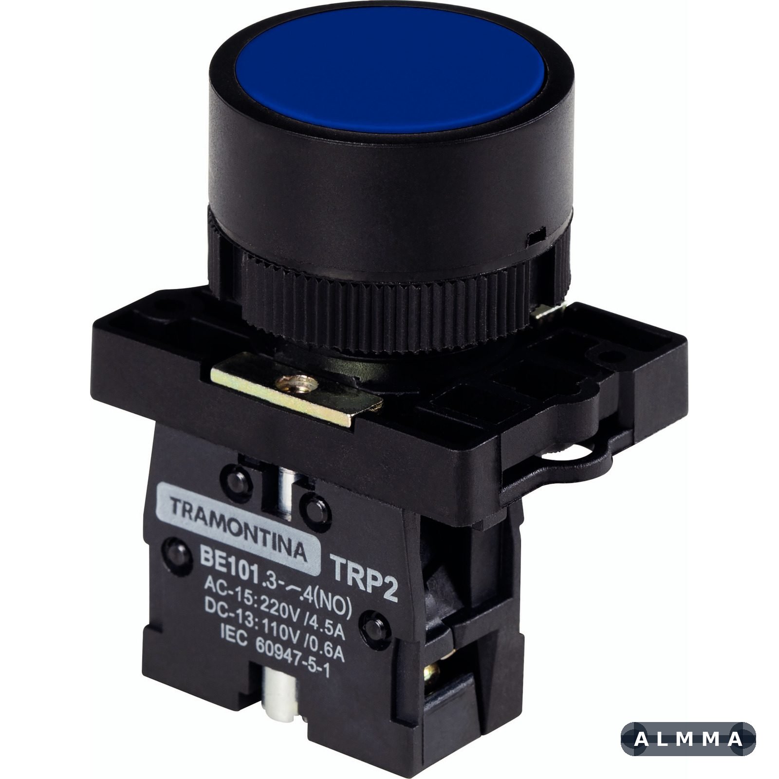 Botão de Impulso Tramontina TRP2-EA61 1NA Azul com Base de Plástico 10 UNIDADES EMB.MINIMA