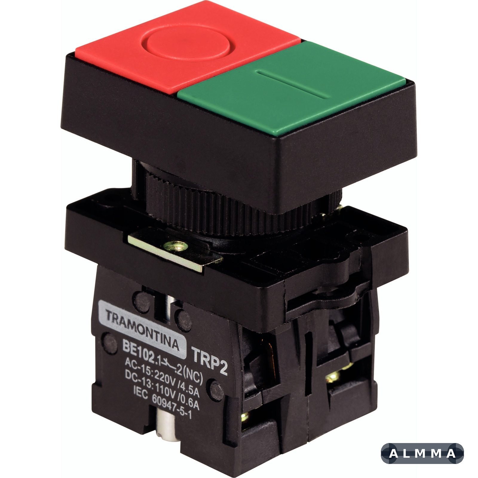Botão Duplo Tramontina TRP2-EL8325 1NA+1NF com Base de Plastico 10 UNIDADES EMB.MINIMA