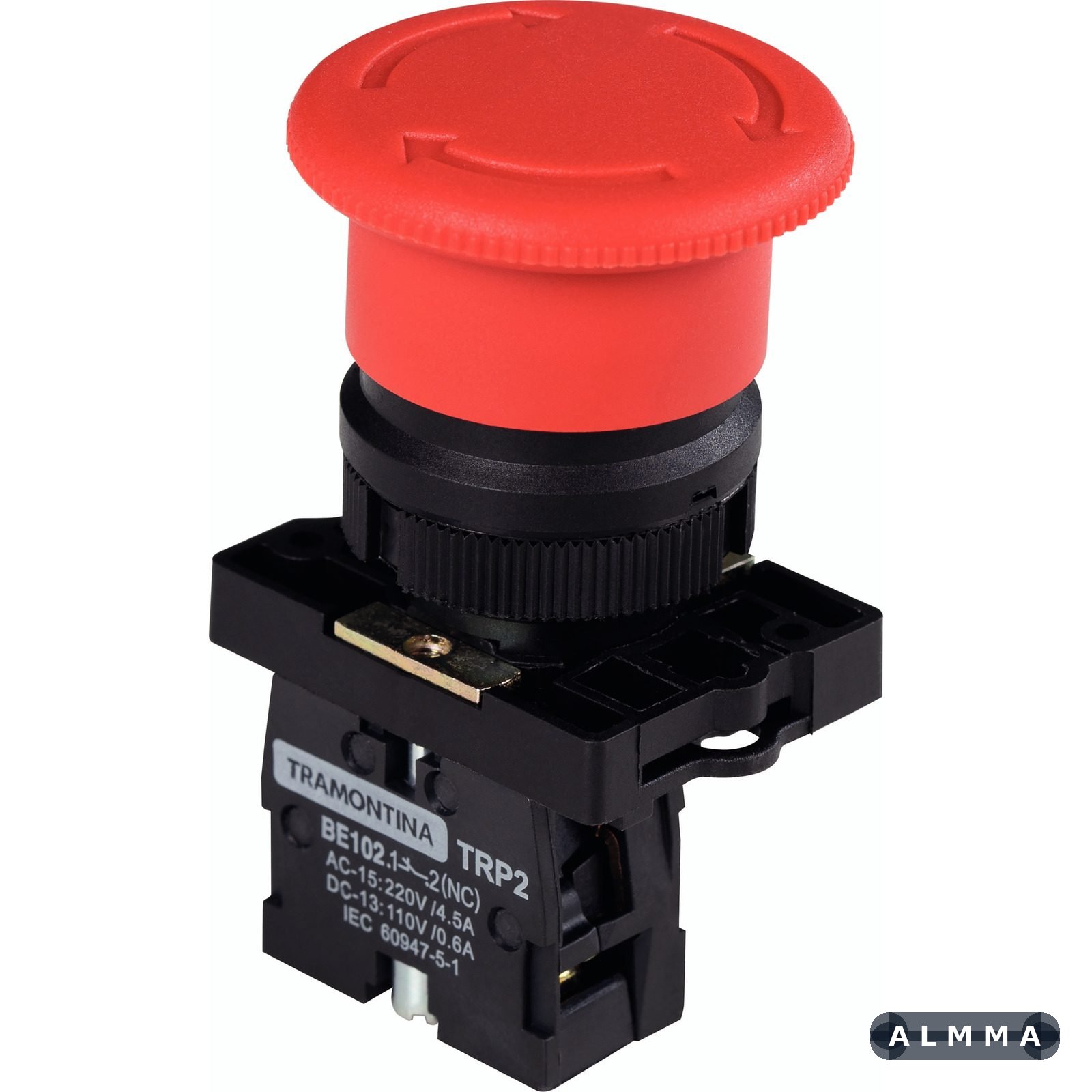 Botão de Emergência Tramontina TRP2-ES542 1NF com Base de Plástico 10 UNIDADES EMB.MINIMA