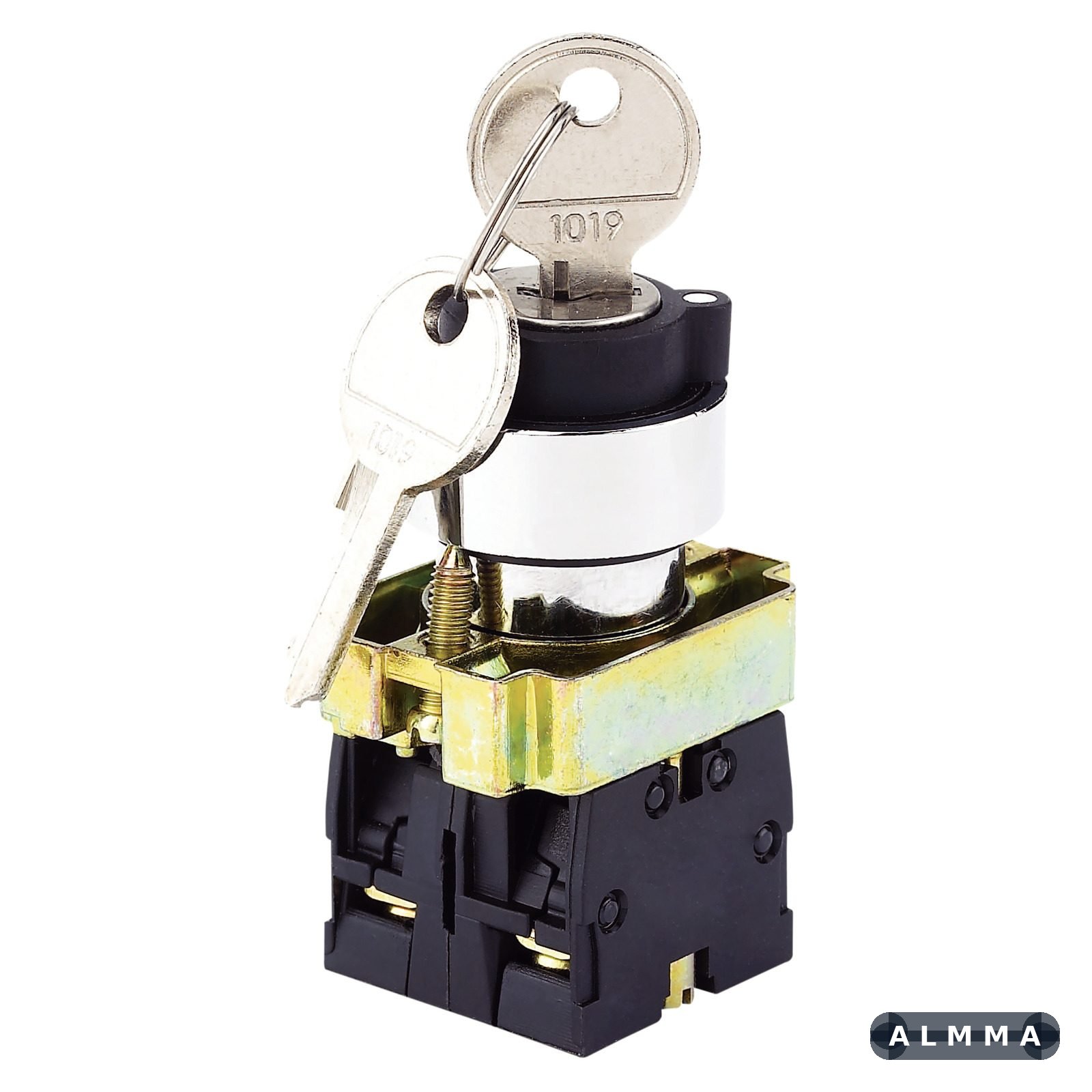 Botão Seletor com Chave Tramontina TRP2-BG21 1NA 2 Posições com Base de Metal 10 UNIDADES EMB.MINIMA