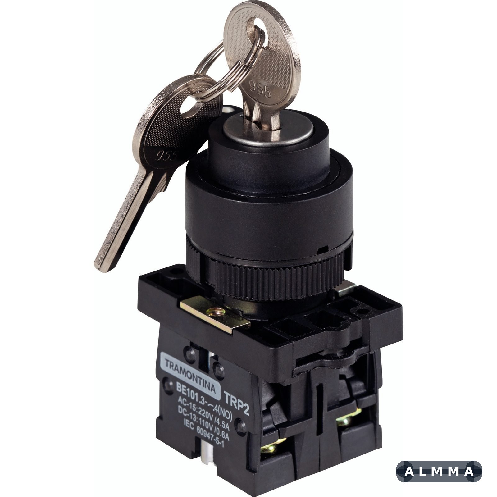 Botão Seletor com Chave Tramontina TRP2-EG33 2NA 3 Posições com Base de Plástico 10 UNIDADES EMB.MINIMA