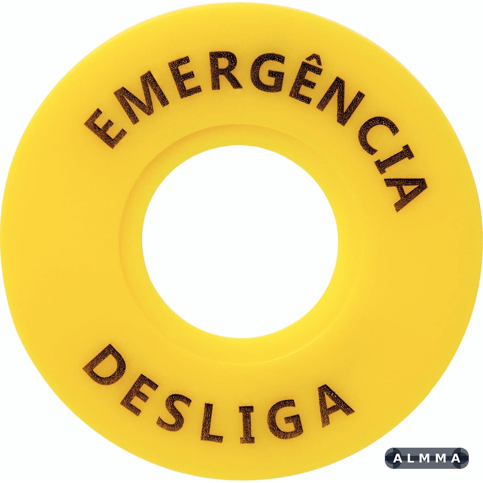 Identificador para Botão de Emergência Tramontina TRP2-BY9330 60 mm com Impressão 100 UN. EMB.MINIMA