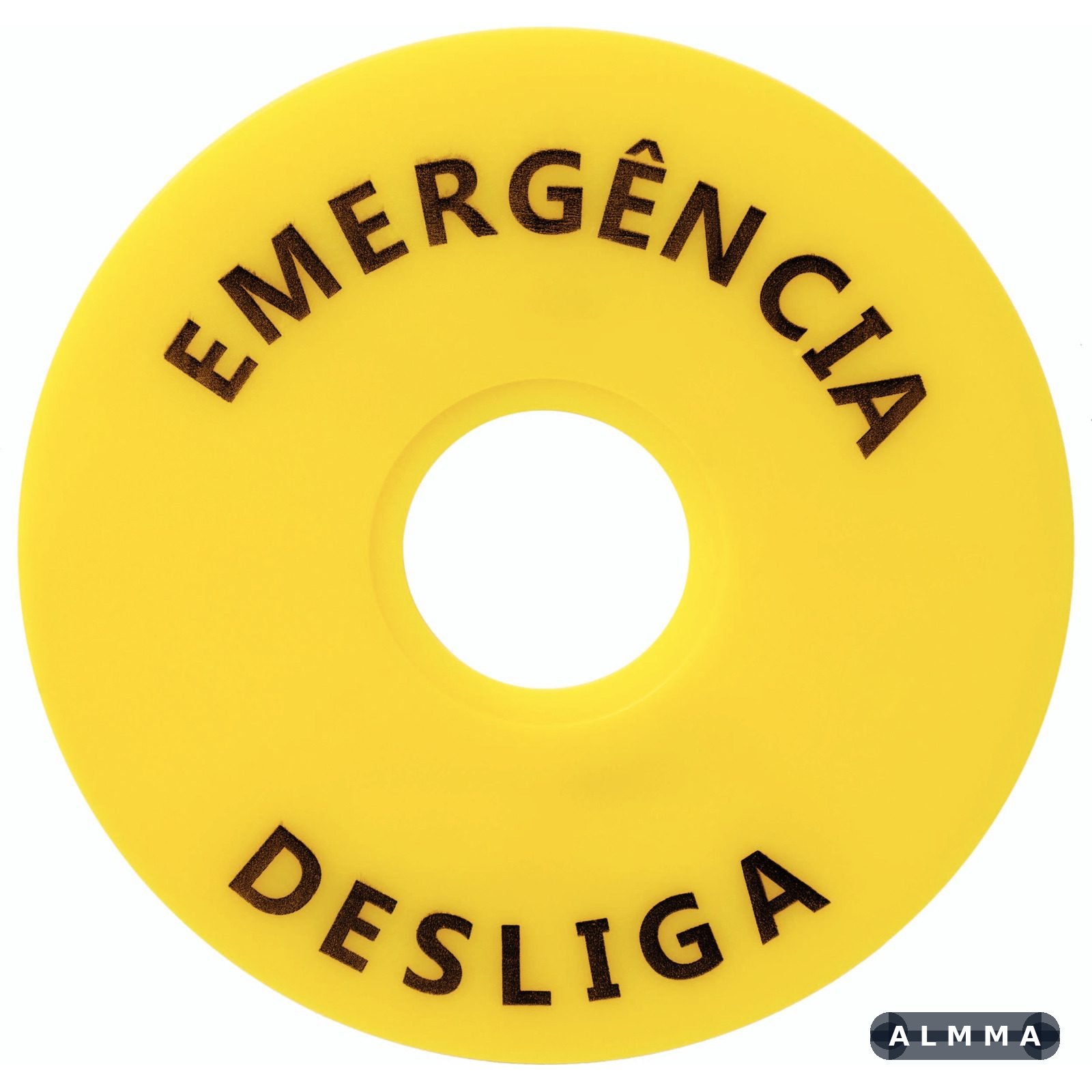 Identificador para Botão de Emergência Tramontina TRP2-BY8330 90 mm com Impressão 25 UNIDADES EMB.MINIMA