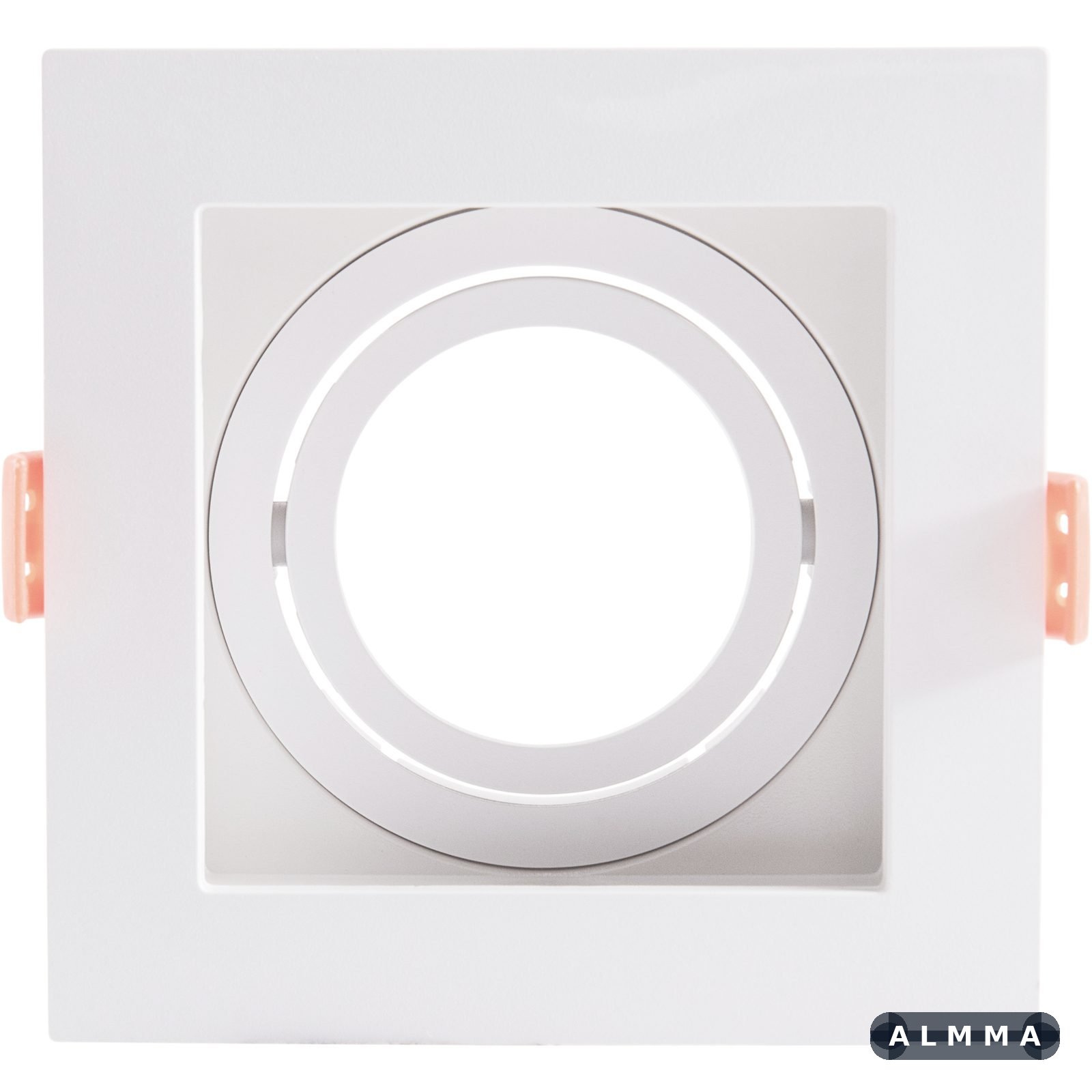Suporte para lâmpada LED direcional MR16 Tramontina de Embutir Quadrado Recuado 20 UNIDADES EMB.MINIMA