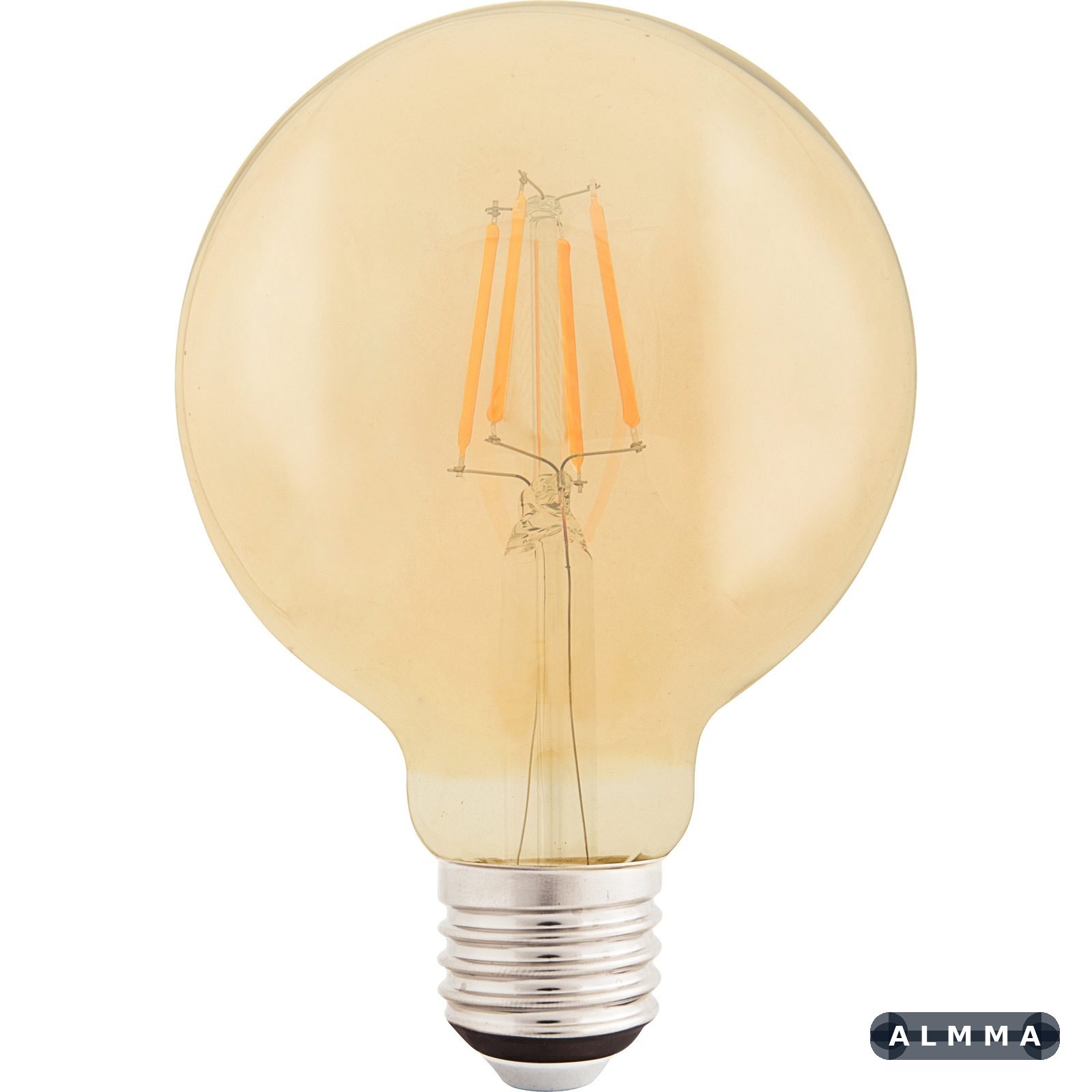 Lâmpada LED de Filamento Tramontina G95 4 W 2200 K luz Amarela em Vidro Âmbar 20 UNIDADES EMB.MINIMA