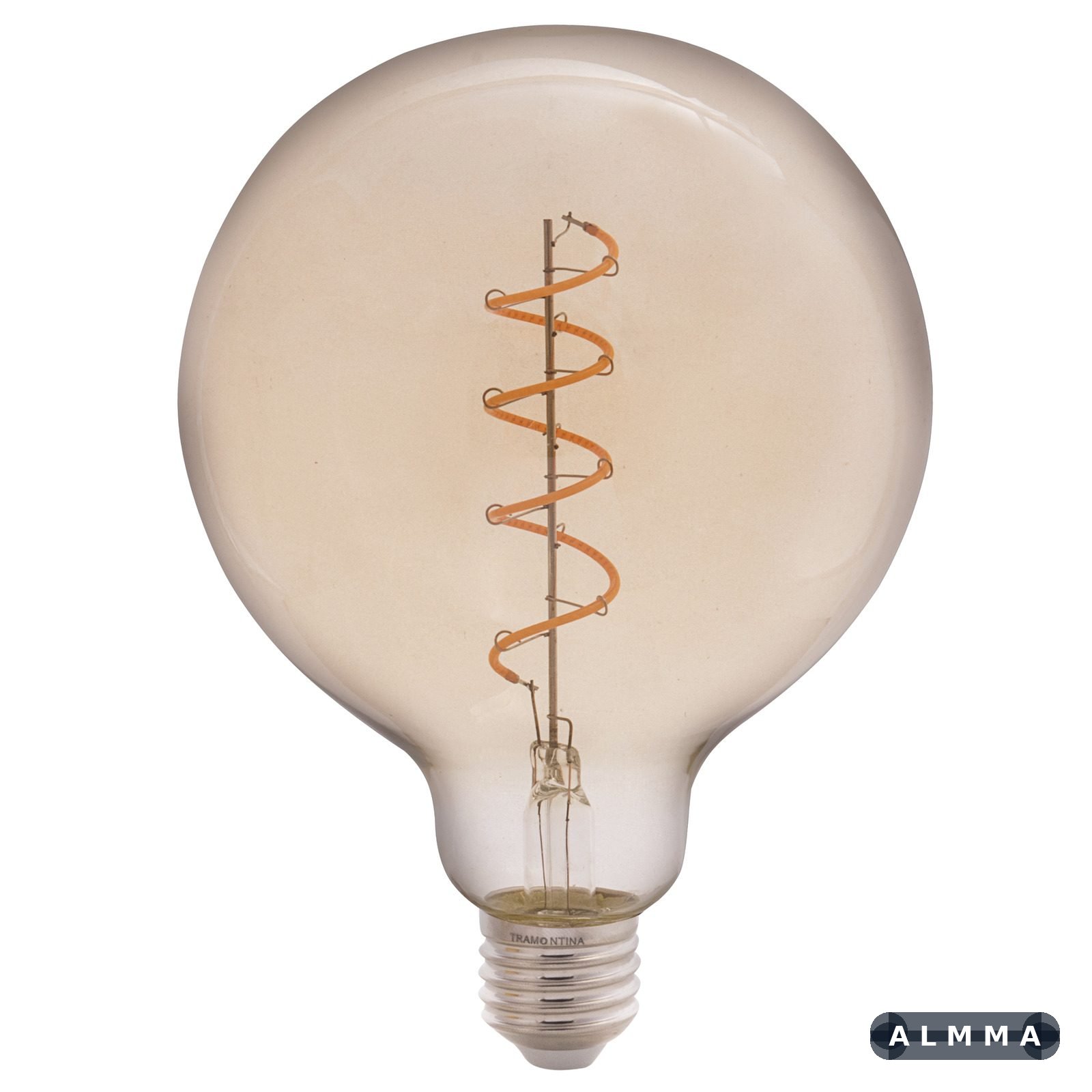 Lâmpada LED de Filamento Espiral Tramontina G125 4 W 2200 K Luz Amarela Âmbar 20 UNIDADES EMB.MINIMA