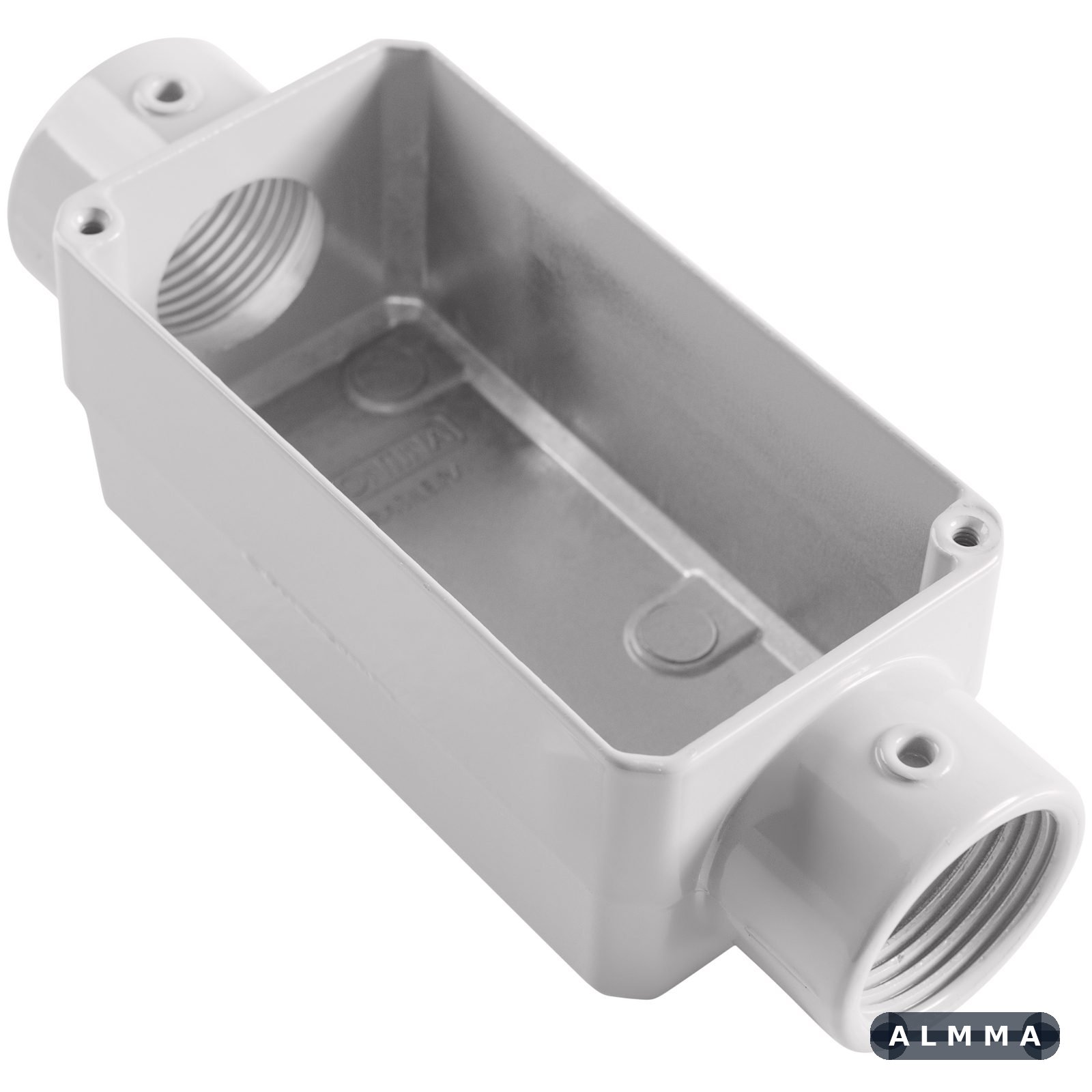 Condulete Fixo 1" Tipo C Tramontina com Rosca BSP com Pintura Eletrostática sem Tampa 12 UNIDADES EMB.MINIMA