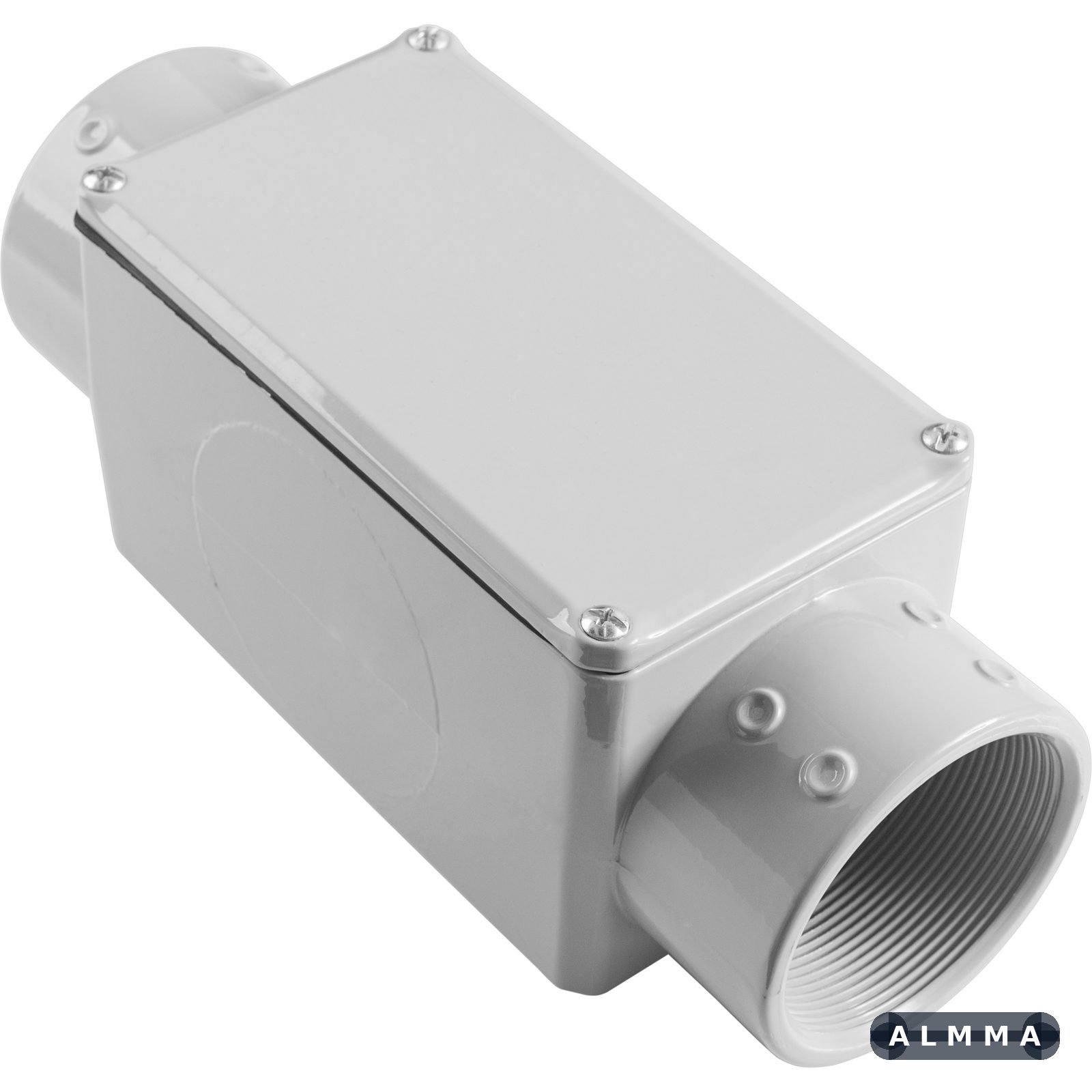 Condulete Fixo 2.1/2" Tipo C Tramontina com Rosca BSP com Tampa e com Pintura Eletrostática 2 UNIDADES EMB.MINIMA