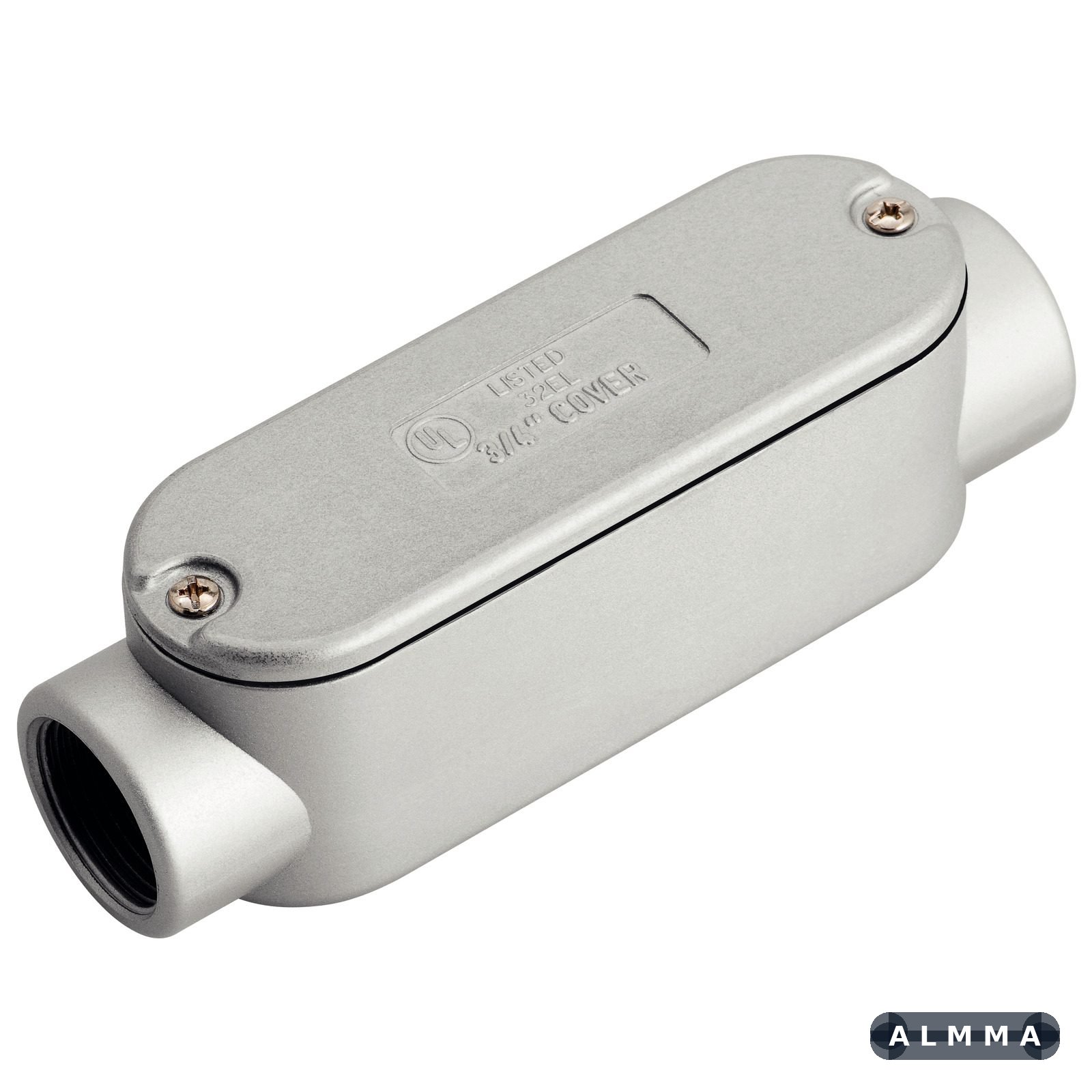 Condulete Fixo Ovalado 1.1/2" Tipo C Tramontina com Rosca BSP com Tampa e com Pintura Eletrostática 6 UNIDADES EMB.MINIMA