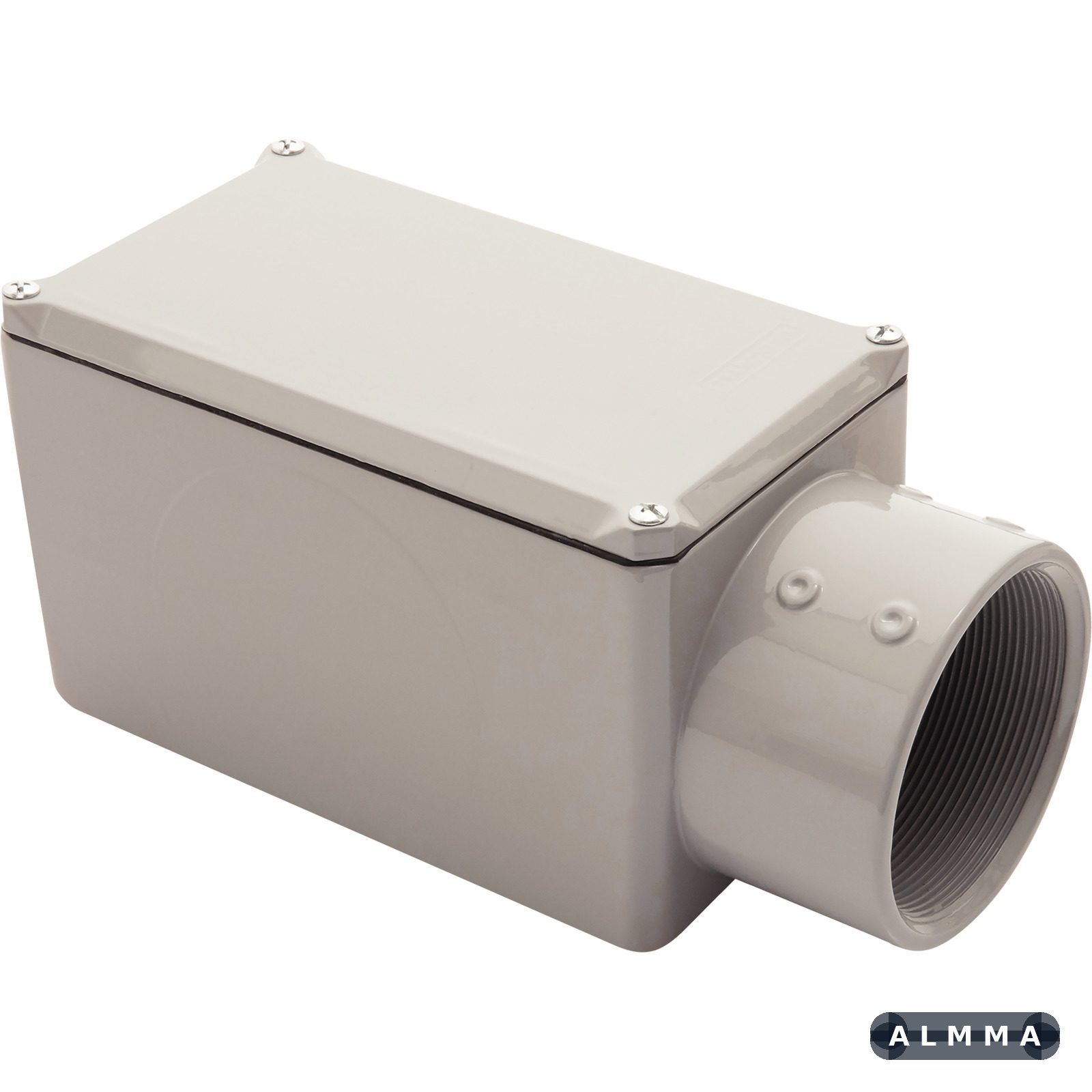 Condulete Fixo 2.1/2" Tramontina Tipo E com Tampa com Rosca BSP e com Pintura Eletrostática 2 UNIDADES EMB.MINIMA