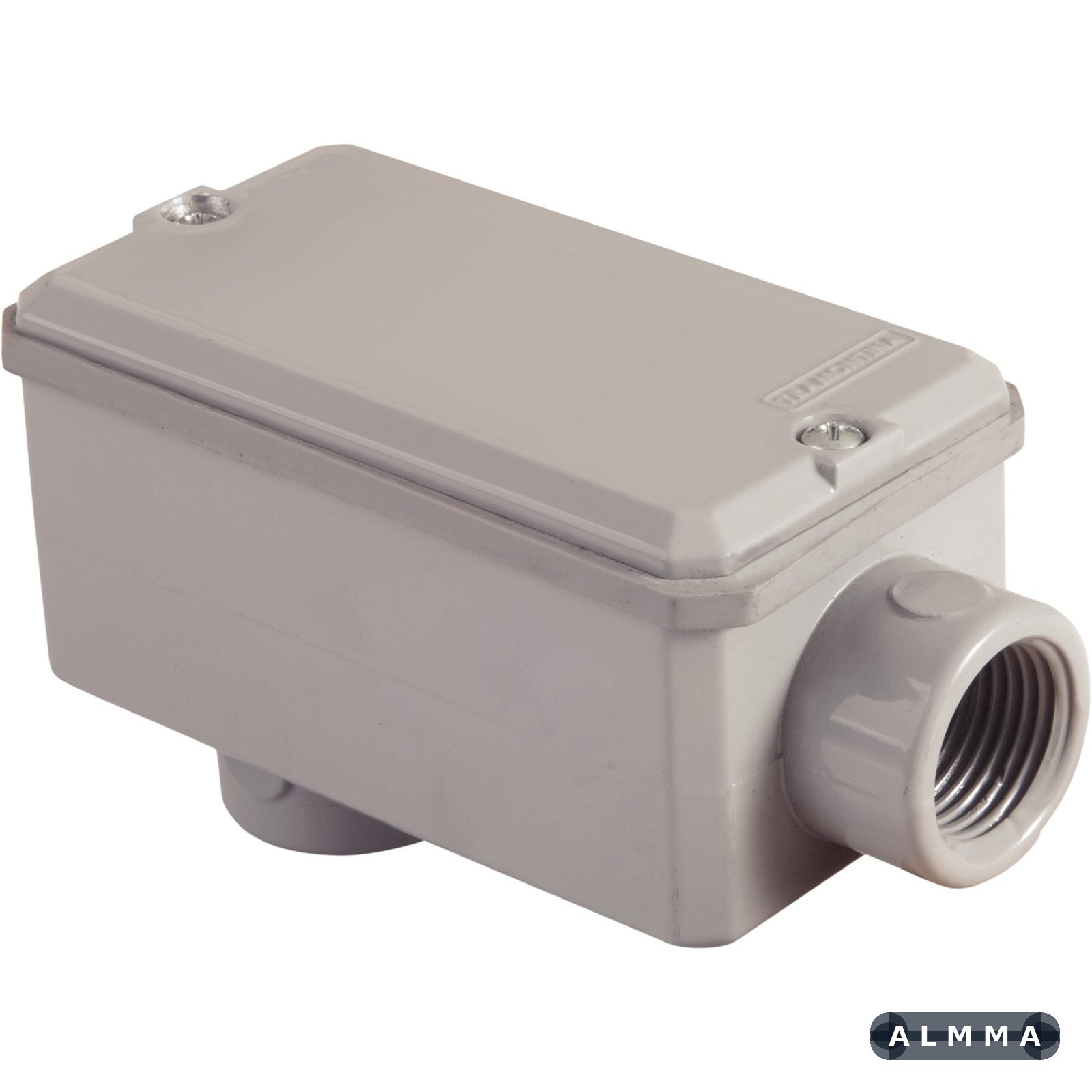 Condulete Fixo Tramontina Tipo LB Rosca NPT 1/2" Com Tampa Com Pintura Cinza 12 UNIDADES EMB.MINIMA