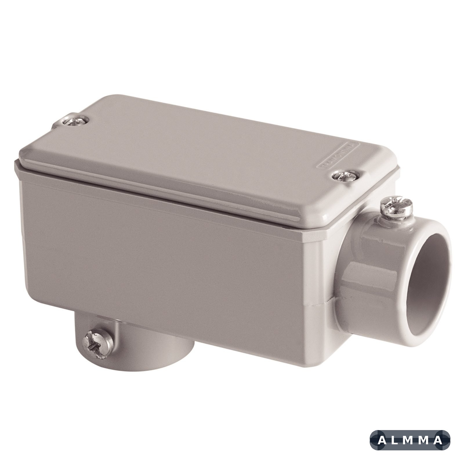 Condulete Fixo 3/4" Tramontina Tipo LB com Tampa e com Pintura Eletrostática sem Rosca 12 UNIDADES EMB.MINIMA