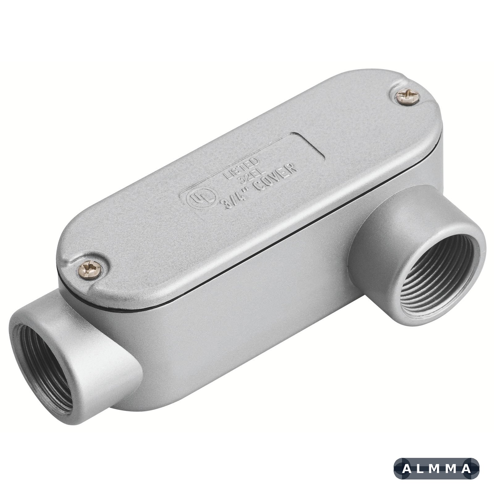 Condulete Fixo Ovalado 2" Tipo LL Tramontina com Rosca e Tampa com Pintura Eletrostática a Pó 4 UNIDADES EMB.MINIMA