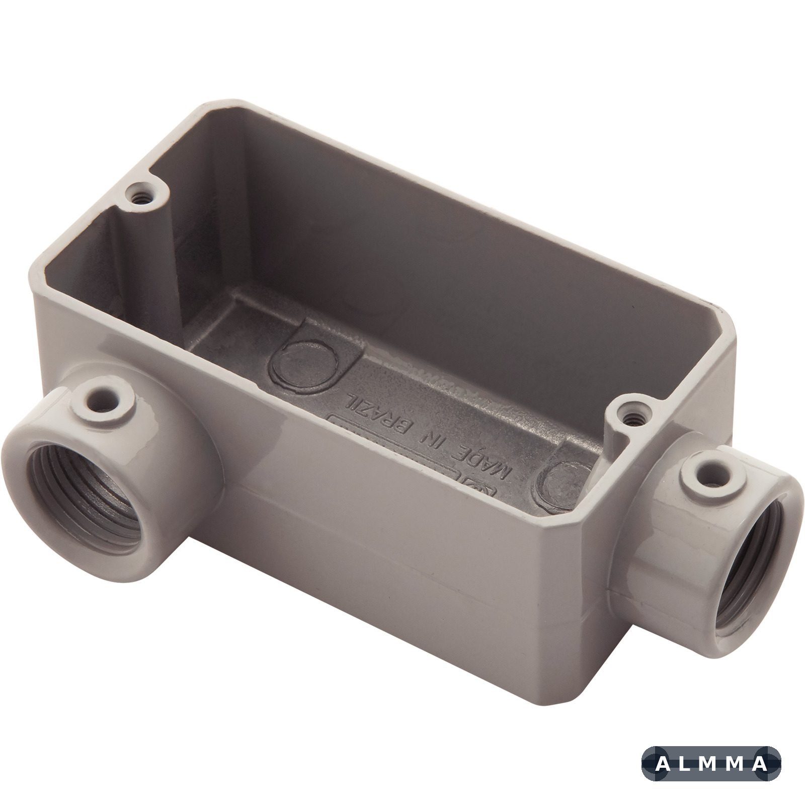 Condulete Fixo 3/4" Tipo LR Tramontina sem Tampa com Rosca e com Pintura Eletrostática a Pó 12 UNIDADES EMB.MINIMA