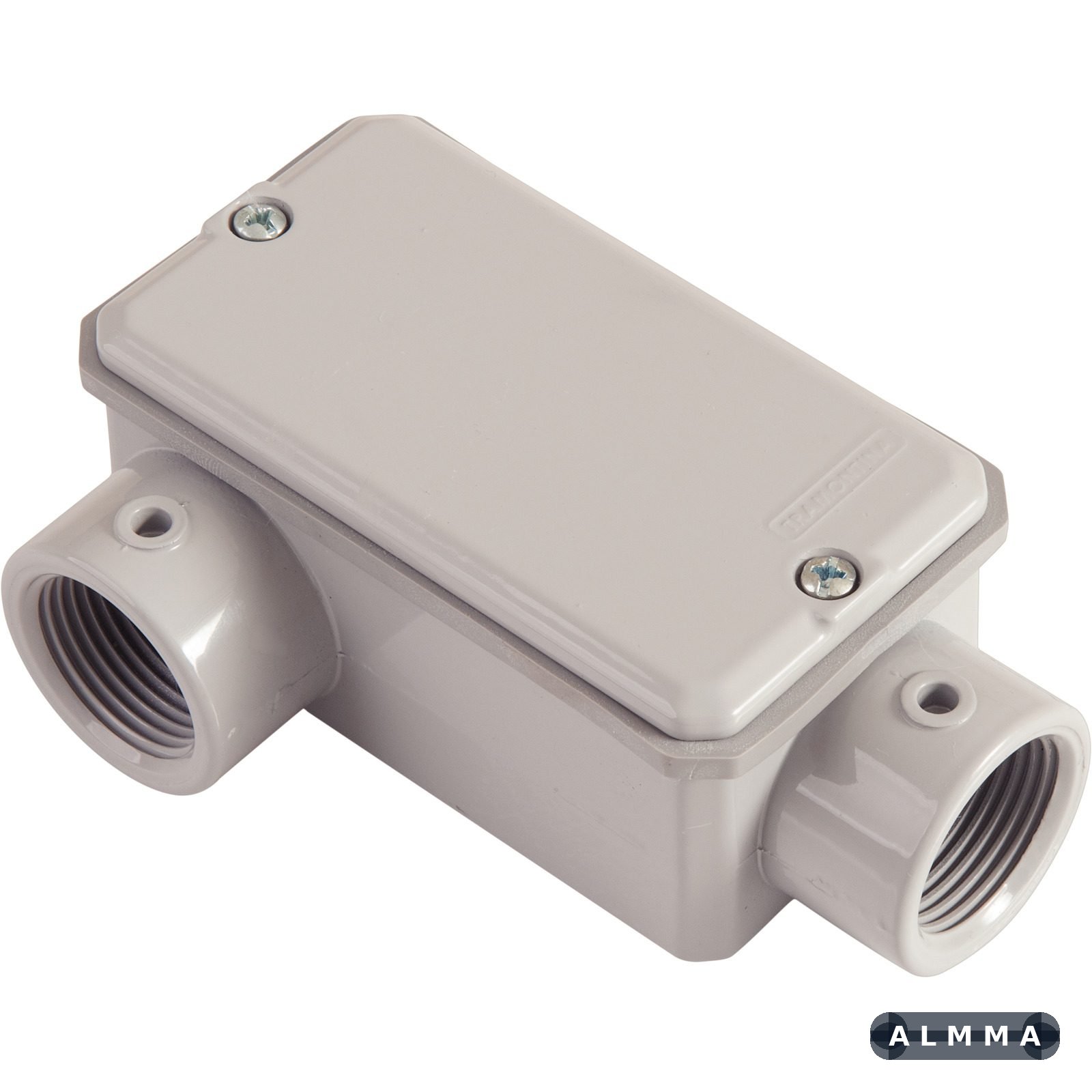 Condulete Fixo Tramontina Tipo LR Rosca NPT 1/2" Com Tampa Pintura Cinza IP54 1 UNIDADES EMB.MINIMA