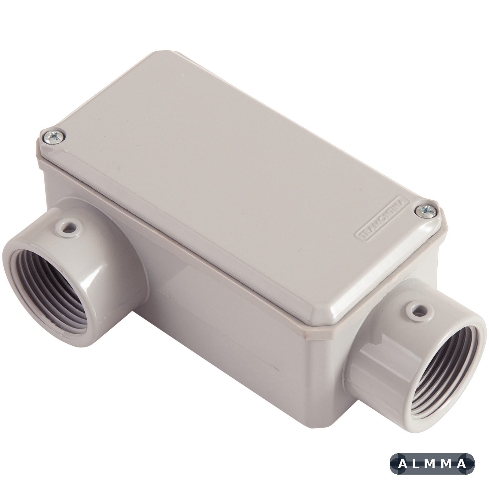 Condulete Fixo 1" Tipo LR Tramontina com Tampa com Rosca NPT e com Pintura Eletrostática a Pó 12 UNIDADES EMB.MINIMA