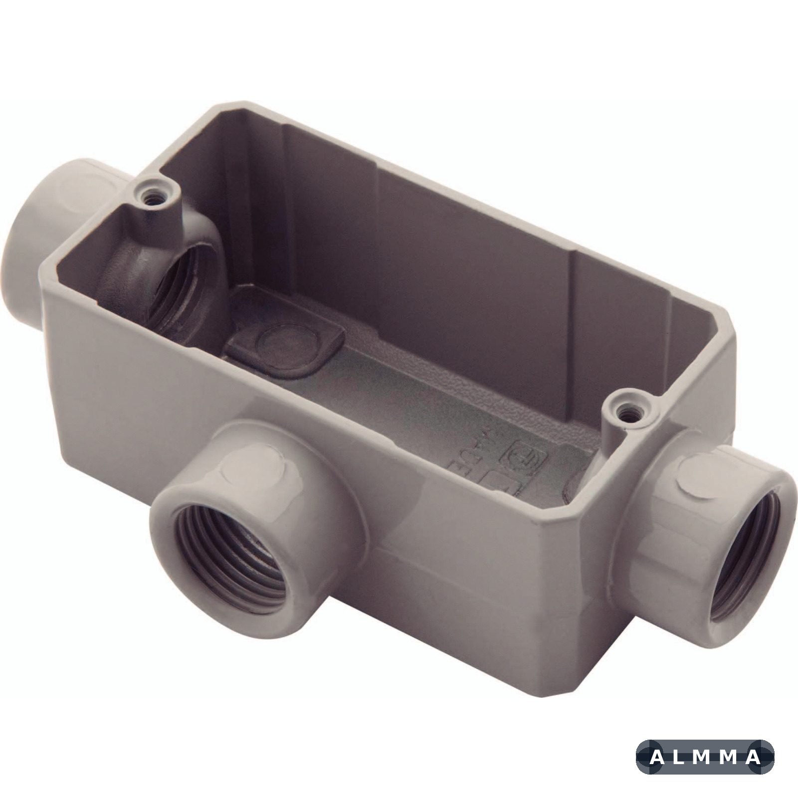 Condulete Fixo 1/2" Tipo T Tramontina sem Tampa com Rosca e com Pintura Eletrostática a Pó 12 UNIDADES EMB.MINIMA