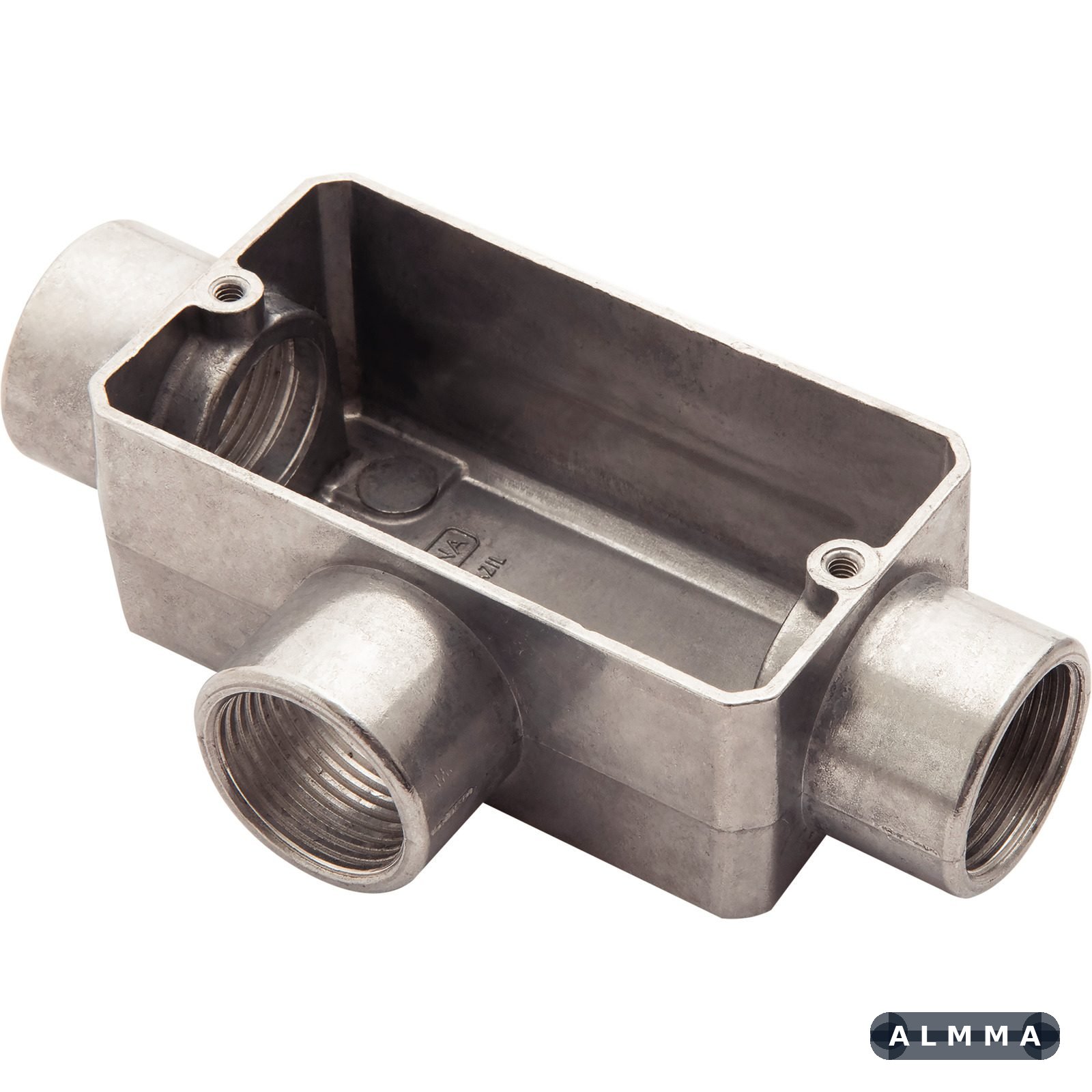 Condulete Fixo 3/4" Tipo T Tramontina sem Tampa com Rosca e com Pintura Eletrostática a Pó 12 UNIDADES EMB.MINIMA