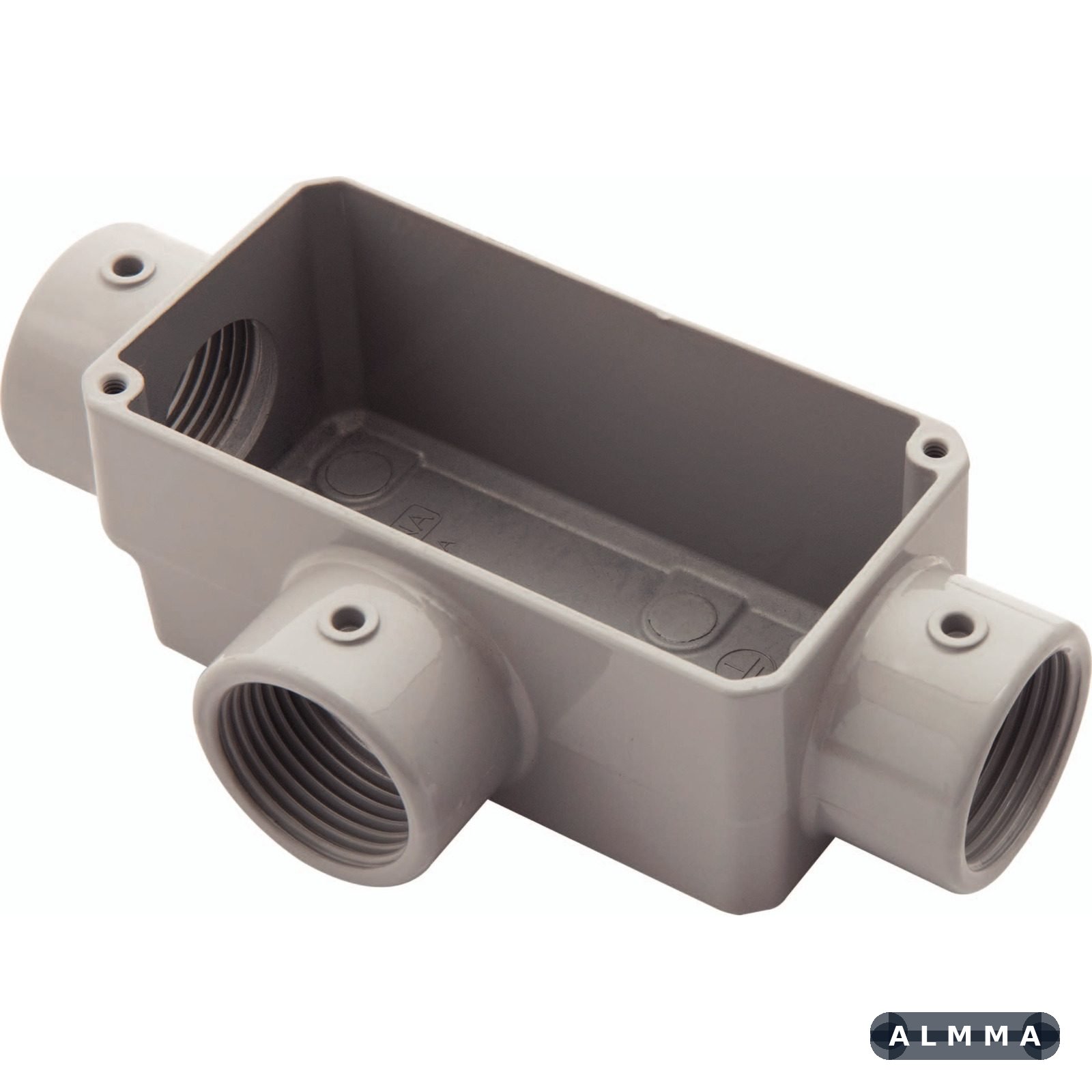 Condulete Fixo 1" Tipo T Tramontina sem Tampa com Rosca e com Pintura Eletrostática a Pó 12 UNIDADES EMB.MINIMA