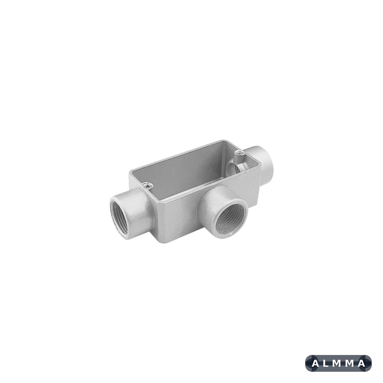 Condulete Fixo 2.1/2" Tipo T Tramontina com Tampa com Rosca e com Pintura Eletrostática a Pó 2 UNIDADES EMB.MINIMA