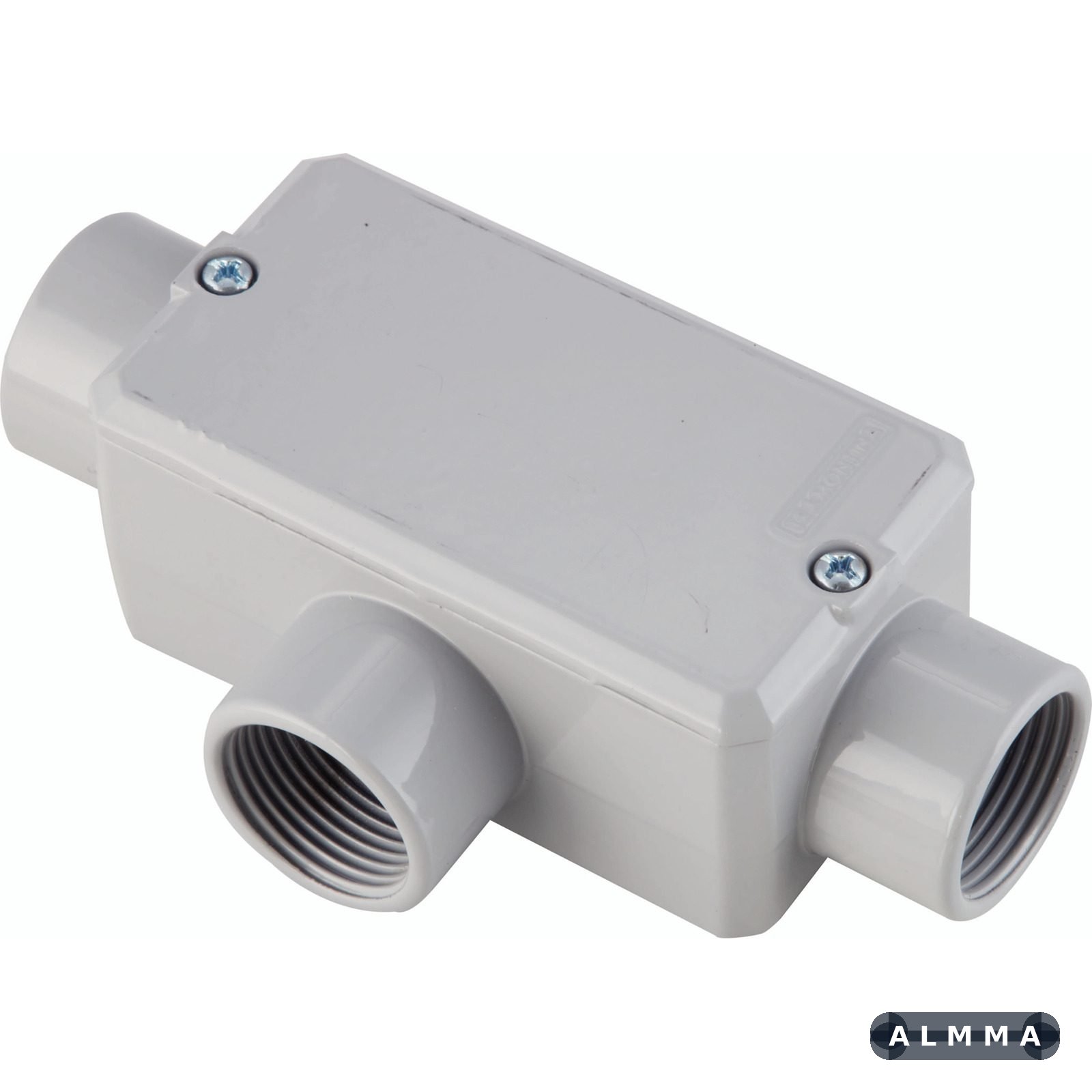 Condulete Fixo 2" Tipo T Tramontina com Tampa com Rosca NPT e com Pintura Eletrostárica a Pó 4 UNIDADES EMB.MINIMA