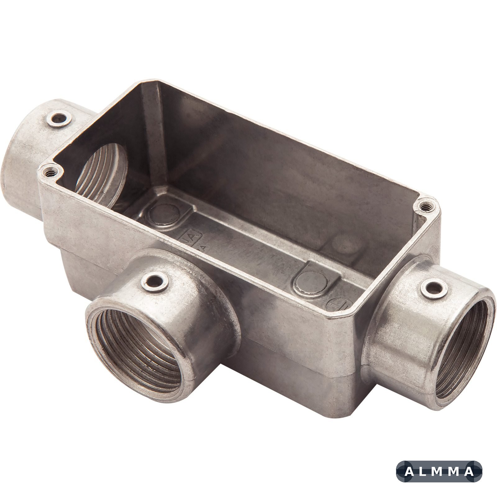 Condulete Tipo T 1" Fixo Tramontina sem Tampa com Rosca BSP e sem Pintura 12 UNIDADES EMB.MINIMA