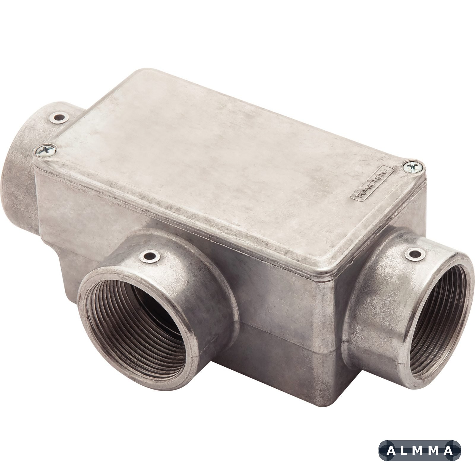 Condulete Tipo T 1.1/4" Fixo Tramontina com Tampa com Rosca BSP e sem Pintura 6 UNIDADES EMB.MINIMA