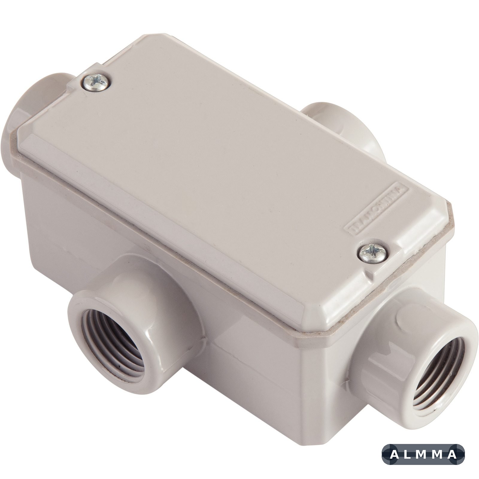 Condulete Tipo X 1/2" Fixo Tramontina com Tampa com Rosca NPT e com Pintura Eletrostática a Pó 12 UNIDADES EMB.MINIMA