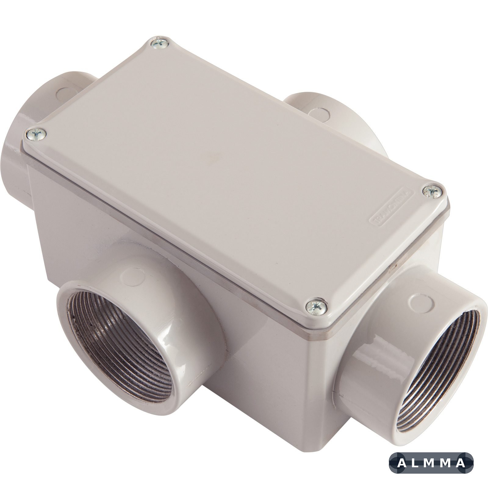 Condulete Tipo X 2" Fixo Tramontina com Tampa com Rosca NPT e com Pintura Eletrostática a Pó 4 UNIDADES EMB.MINIMA