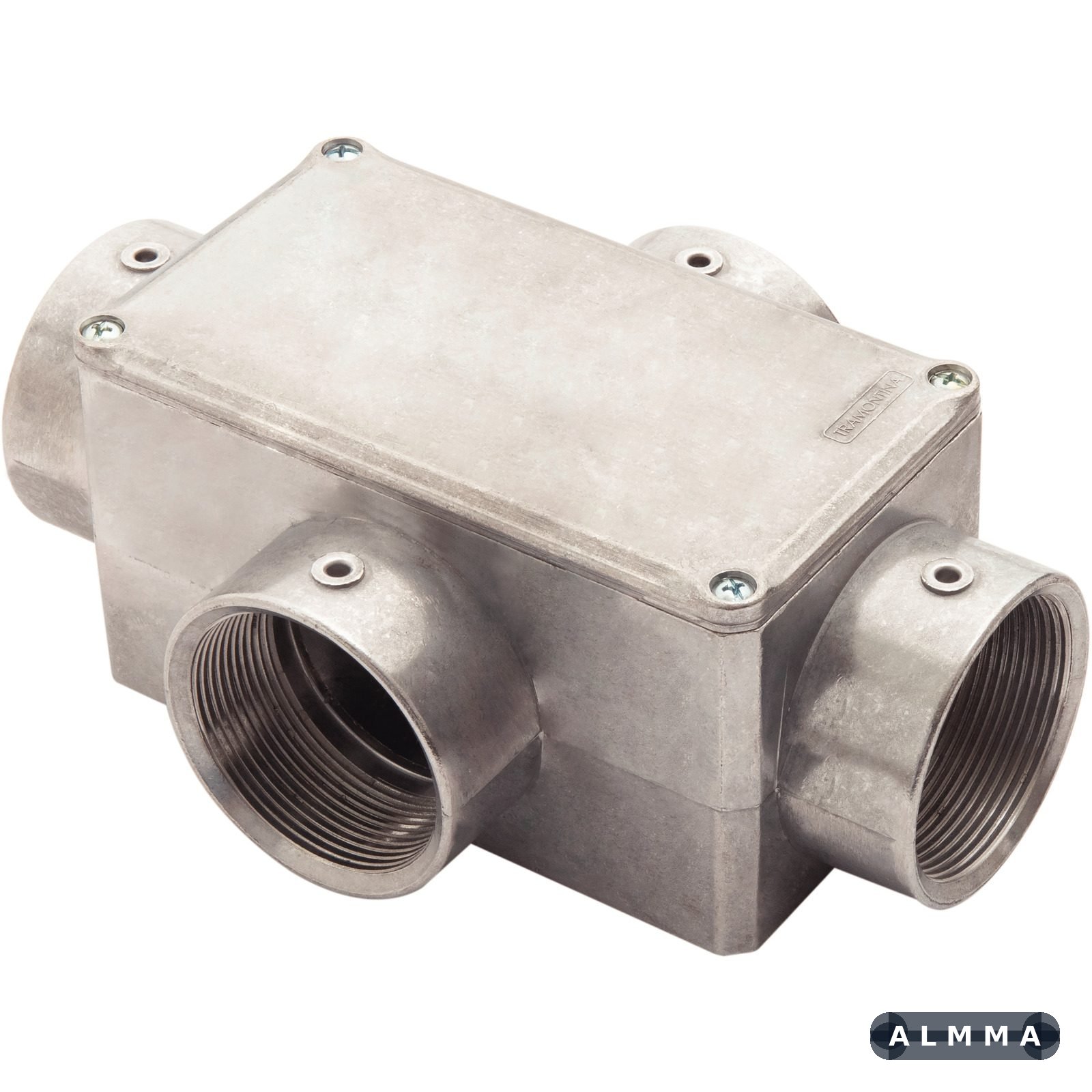 Condulete Tipo X 2" Fixo Tramontina com Tampa com Rosca BSP e sem Pintura 4 UNIDADES EMB.MINIMA