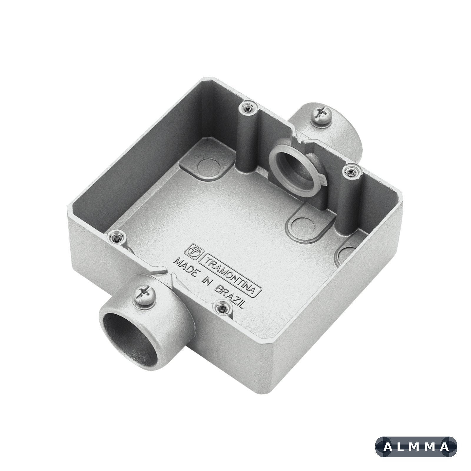 Condulete Tipo CD 3/4" Duplo Tramontina sem Rosca e com Pintura Eletrostática a Pó 6 UNIDADES EMB.MINIMA