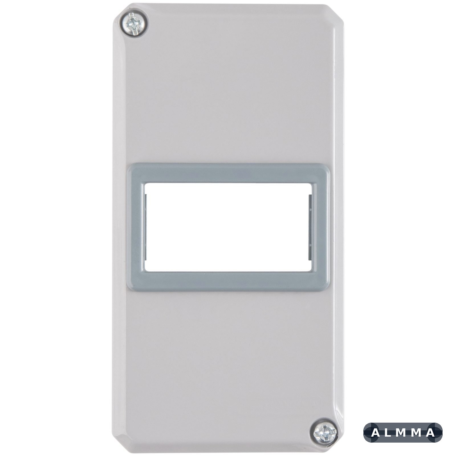 Tampa para Condulete 1" Tramontina com 1 Posto Horizontal para Sistema Modular e com Pintura Eletrostática a Pó 24 UNIDADES EMB.MINIMA