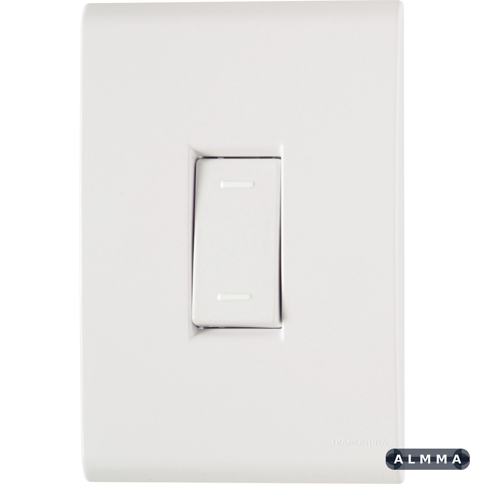 Conjunto 4x2 com 1 Interruptor Paralelo Tramontina Liz 10 A 250 V Branco 10 UNIDADES EMB.MINIMA