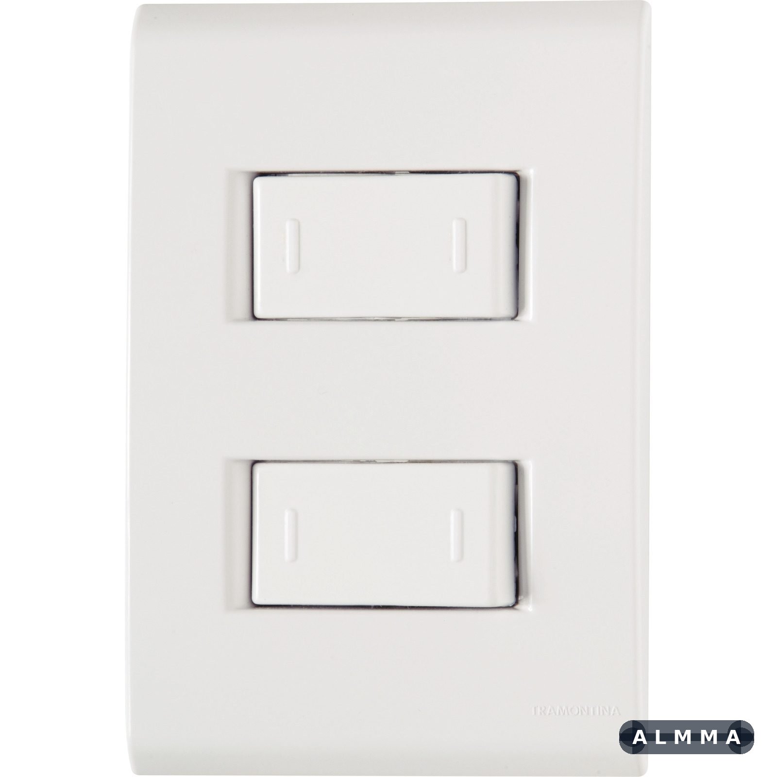 Conjunto 4x2 com 2 Interruptores Paralelos Tramontina Liz 10 A 250 V Branco 10 UNIDADES EMB.MINIMA