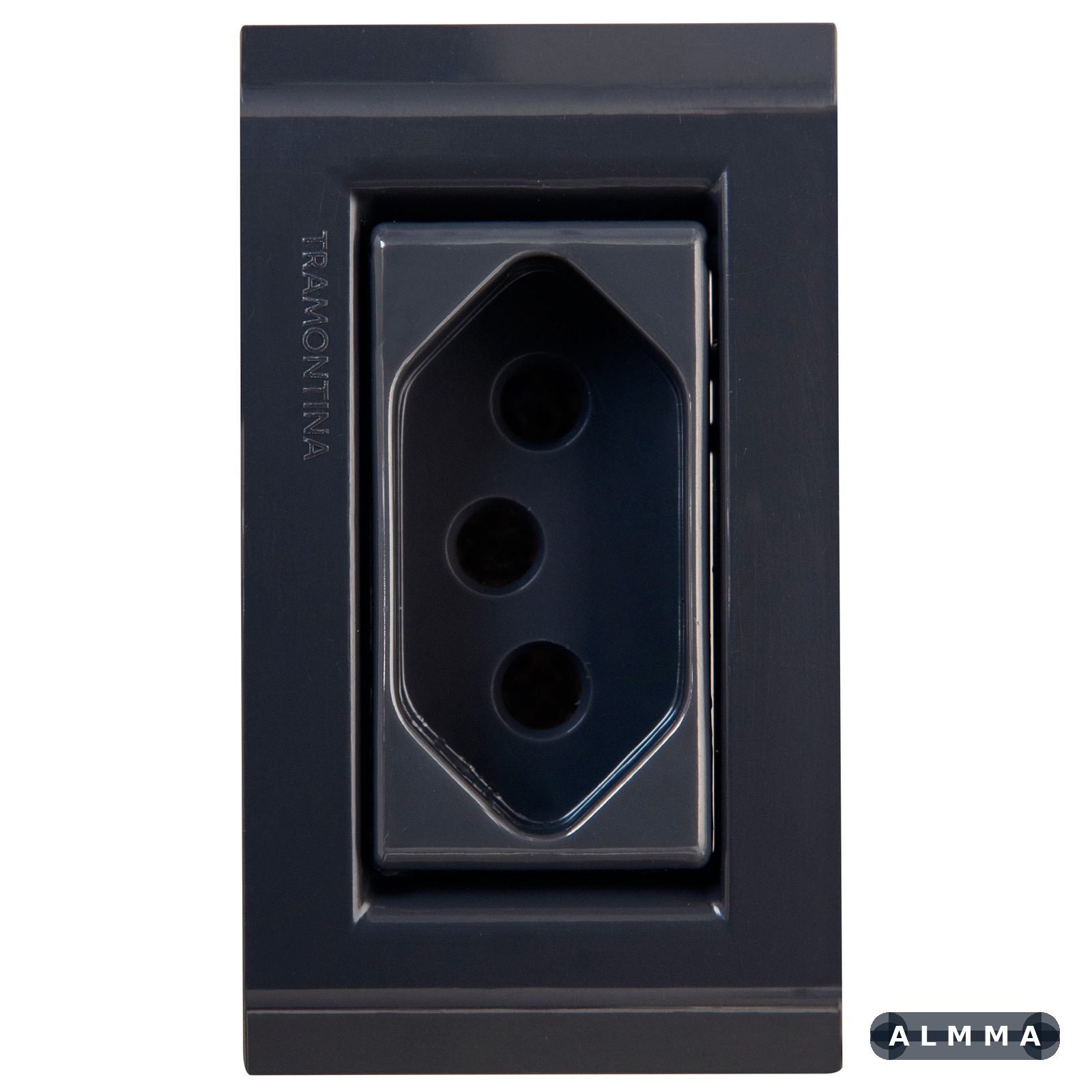 Conjunto para Móvel 1 Tomada 2P+T 20 A Tramontina Liz Grafite 10 UNIDADES EMB.MINIMA