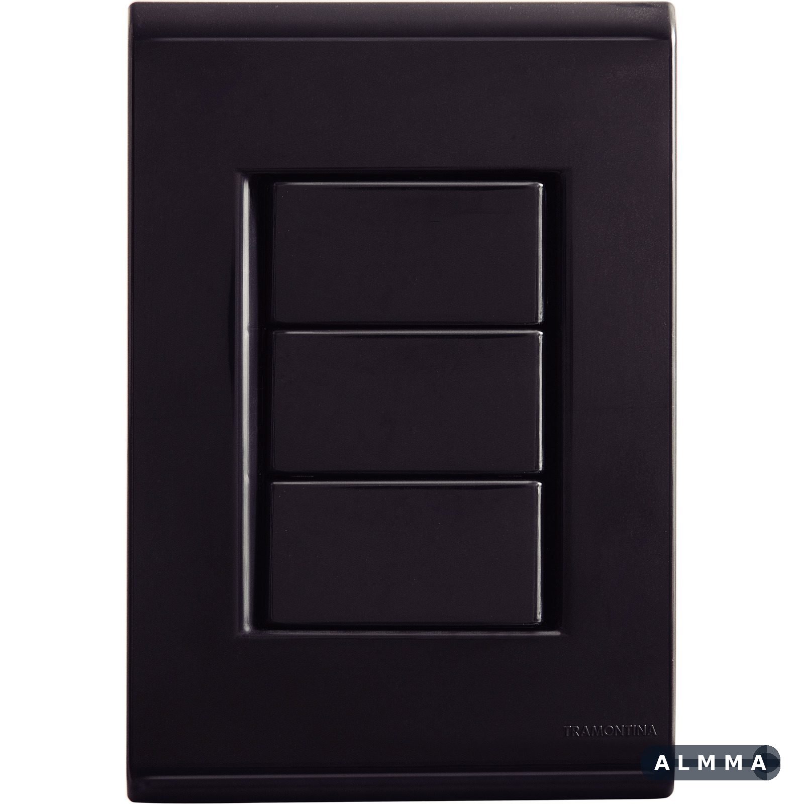 Conjunto Placa Cega 4x2 Tramontina Liz Grafite 10 UNIDADES EMB.MINIMA