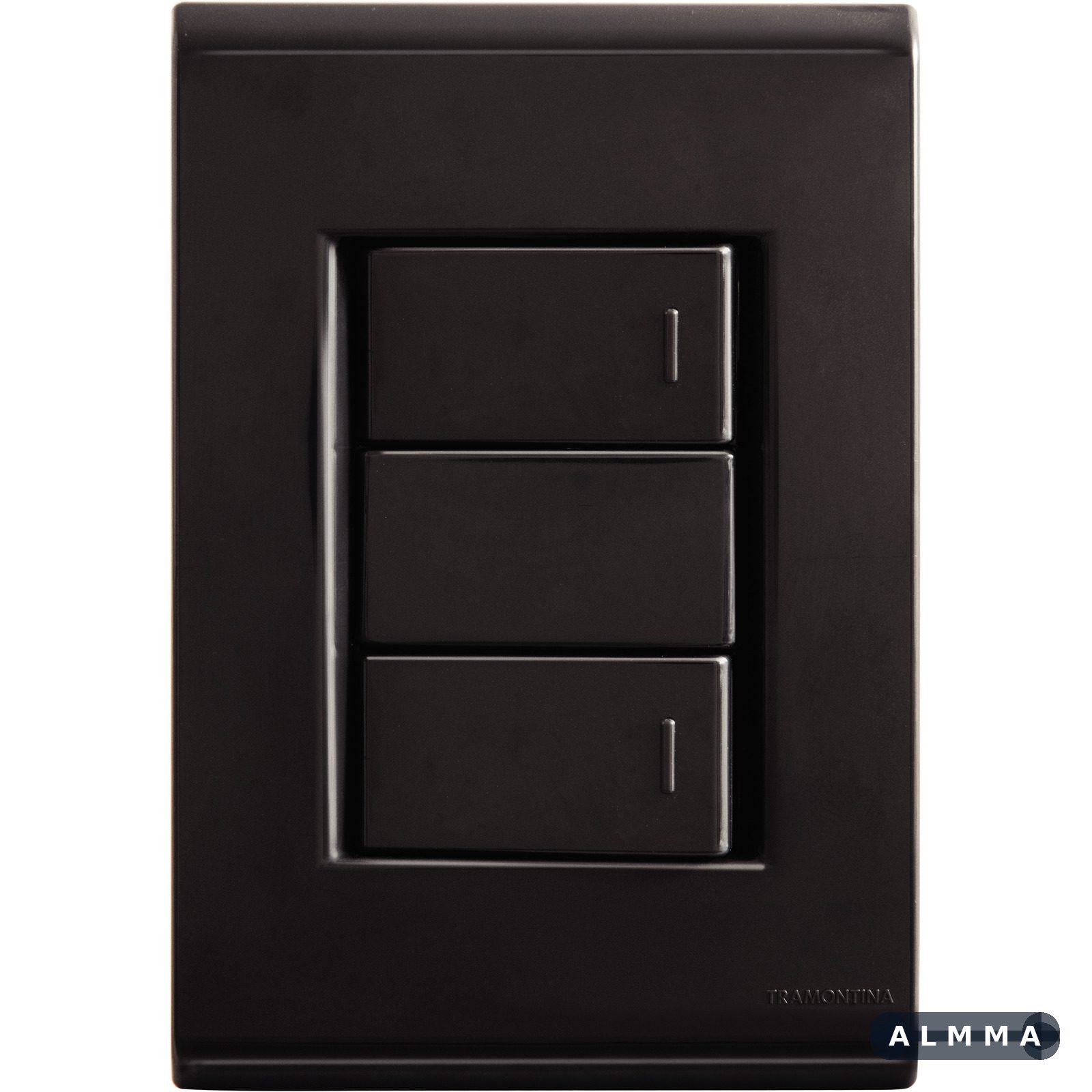 Conjunto 4x2 com 2 Interruptores Simples 10 A 250 V Tramontina Liz Grafite 10 UNIDADES EMB.MINIMA