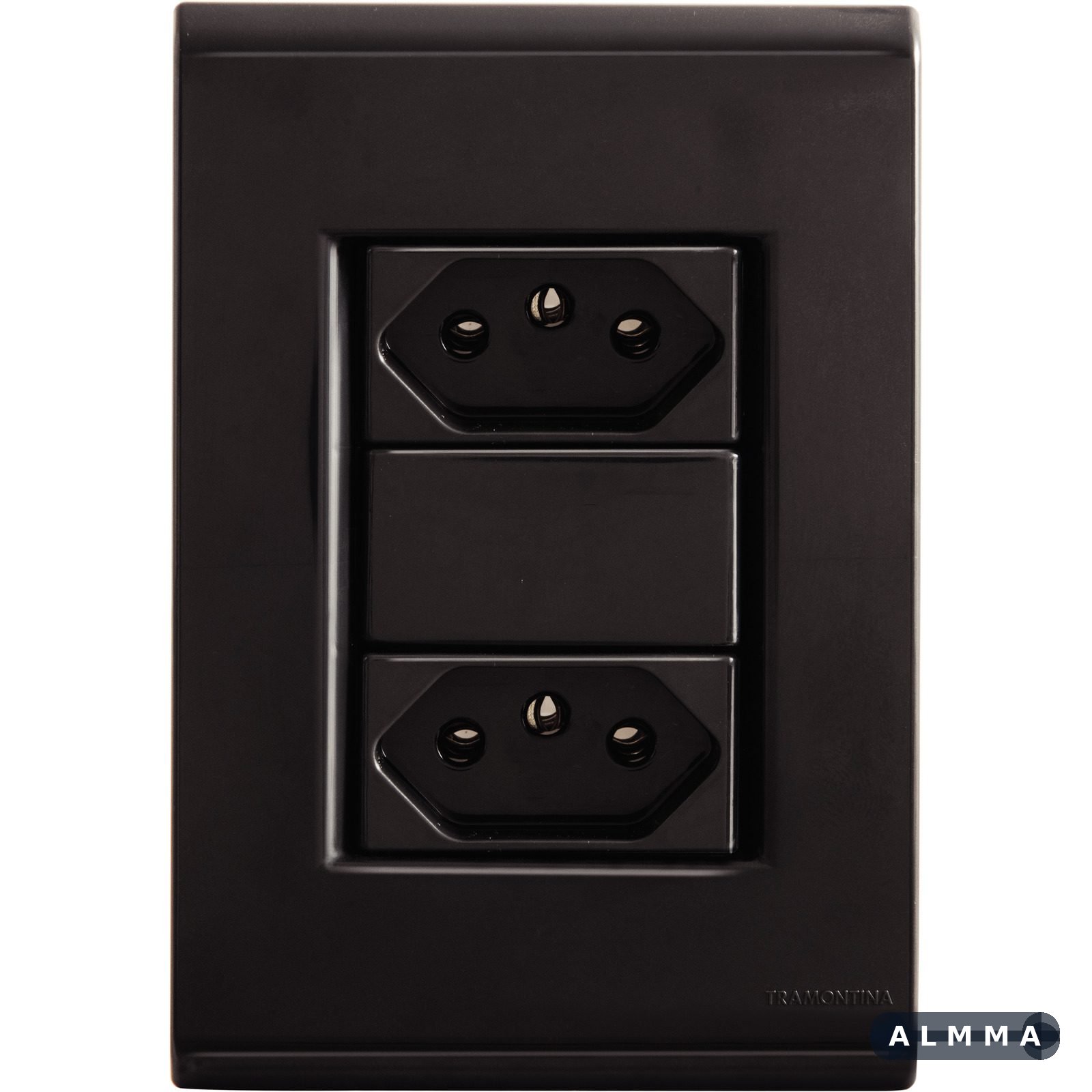 Conjunto 4x2 com 2 Tomadas 2P+T 20 A 250 V Tramontina Liz Grafite 10 UNIDADES EMB.MINIMA