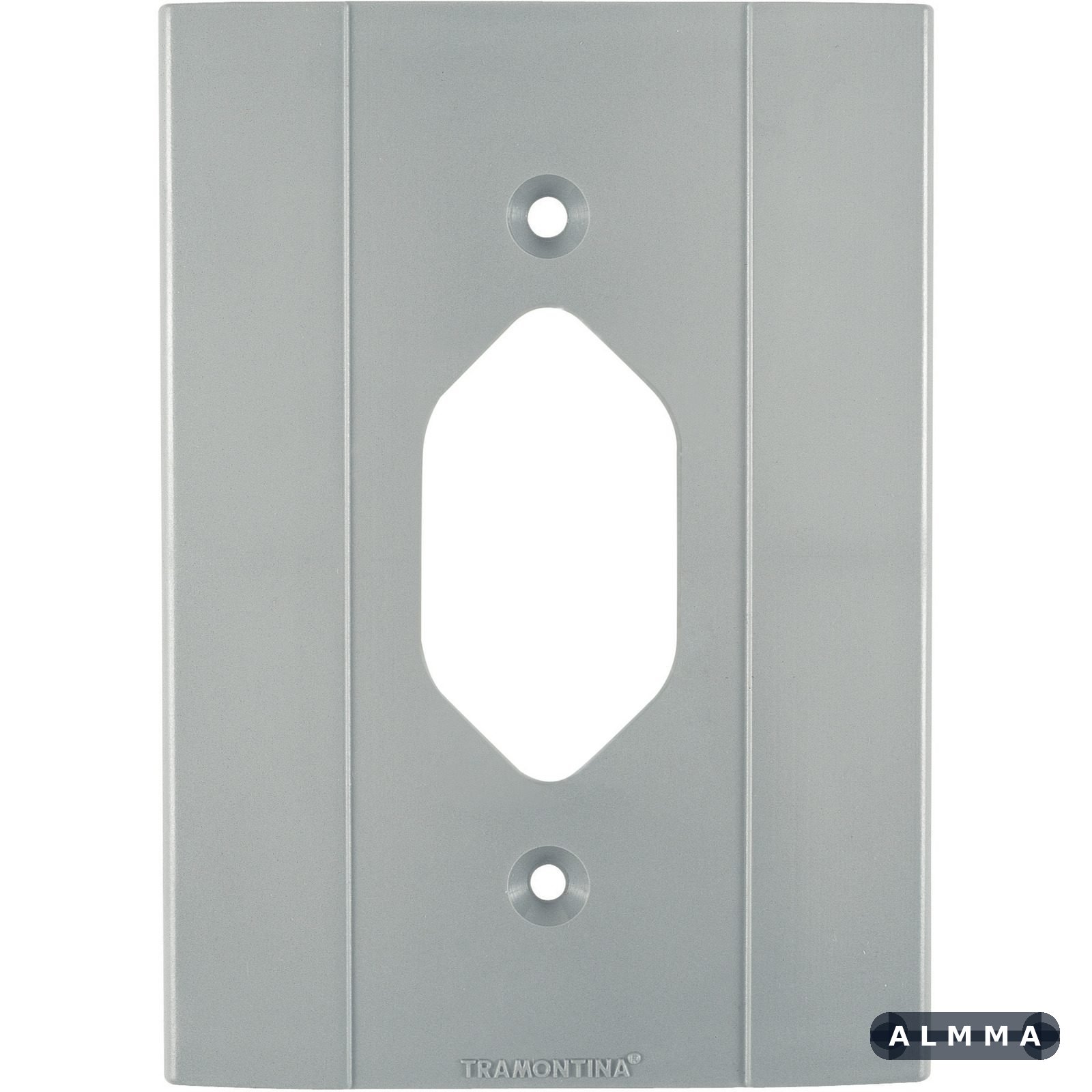 Tampa 1 Posto Vertical para Tomada Tramontina Cinza 48 UNIDADES EMB.MINIMA