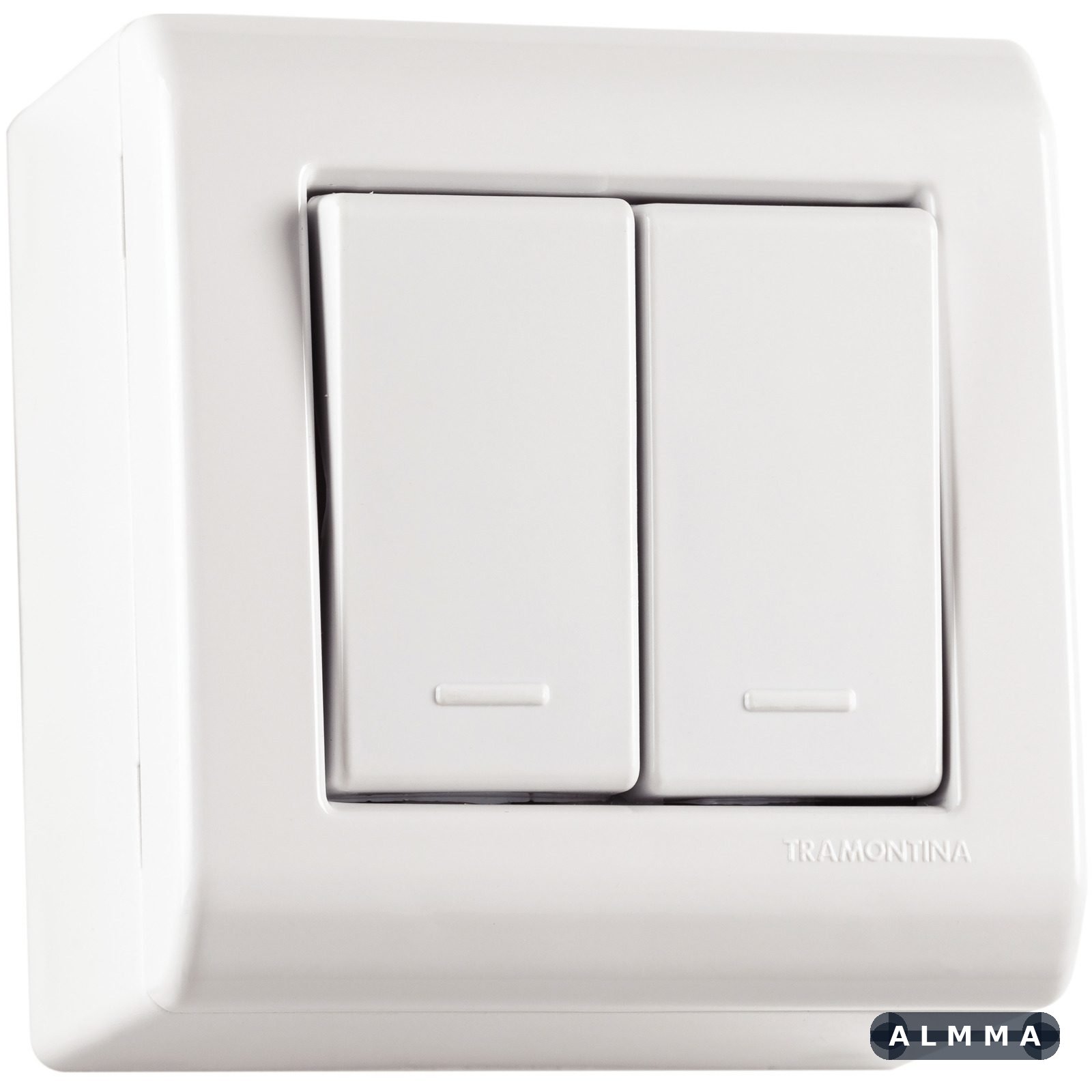 Caixa de Sobrepor com 2 Interruptores Simples 10 A 250 V Tramontina Lizflex Branca 10 UNIDADES EMB.MINIMA