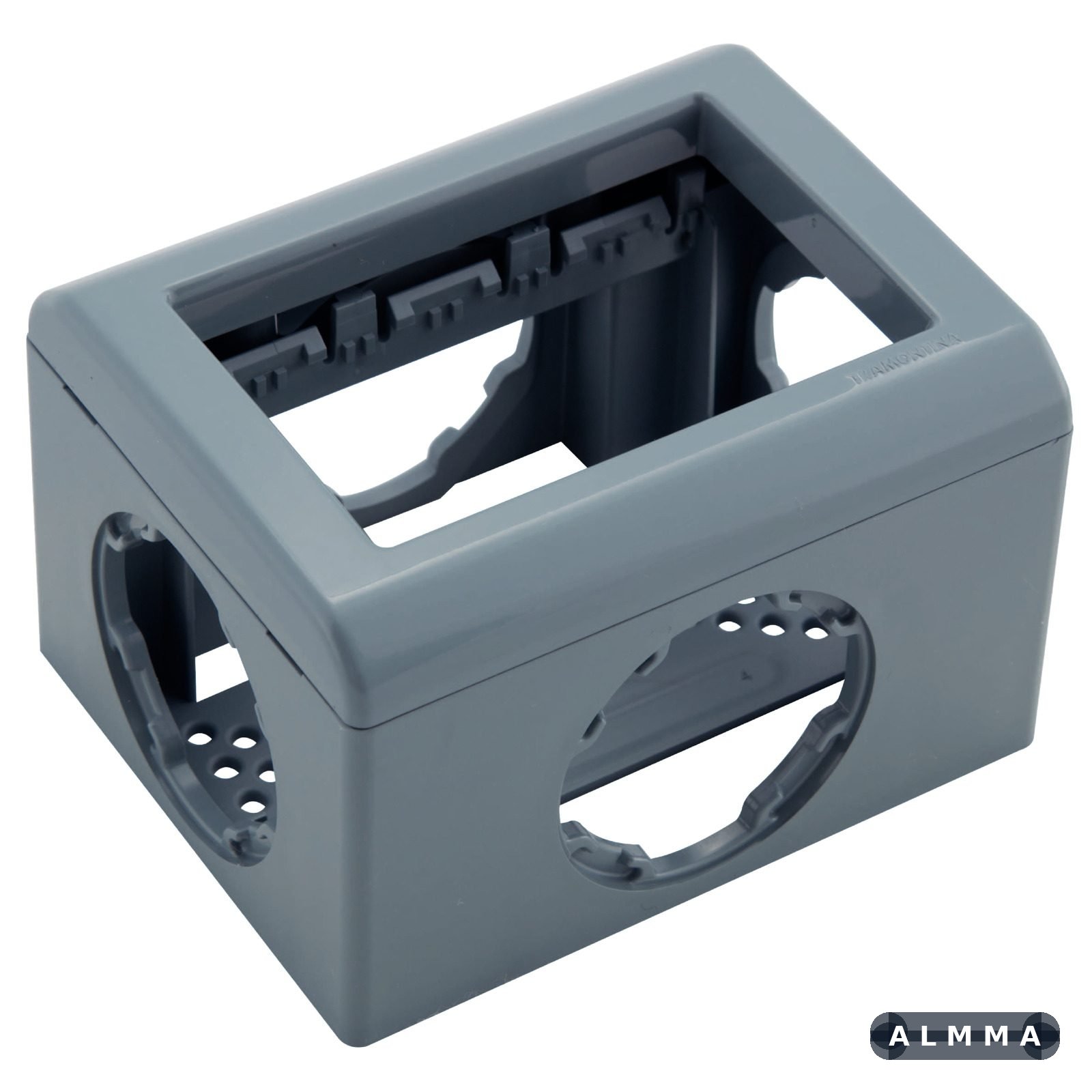 Caixa de Sobrepor X 3 Postos para Eletrodutos Tramontina Lizflex Multiuso Cinza 20 UNIDADES EMB.MINIMA